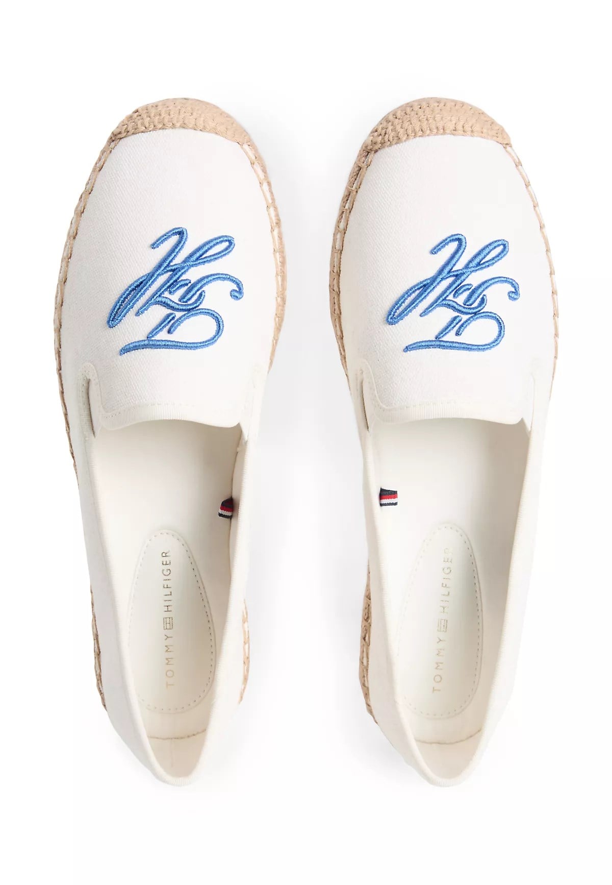 Tommy Hilfiger Tommy Hilfiger Kadın Hafif ve Nefes Alabilir Tasarımlı Logo Nakışlı Beyaz Espadril FW0FW09240-YBL