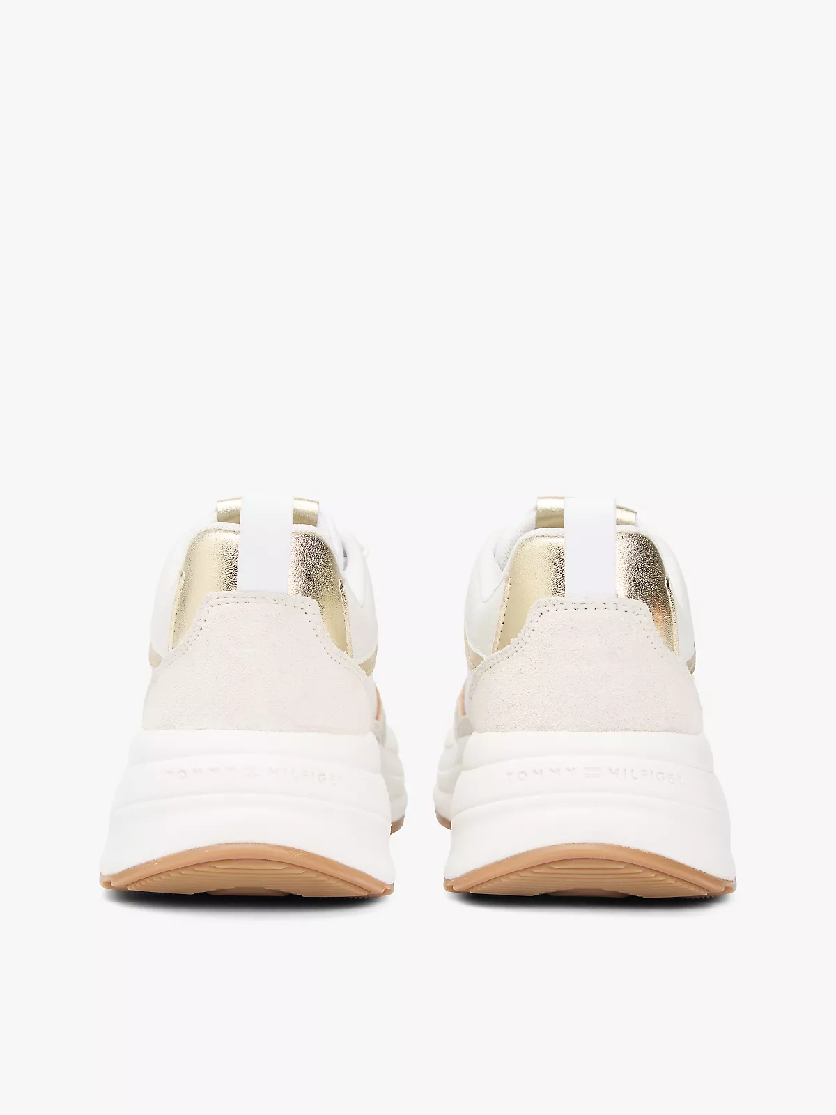 Tommy Hilfiger Tommy Hilfiger Kadın Kalın Topuk Deri Bağcıklı Rahat Taban Altın Sneaker FW0FW09204-0HU