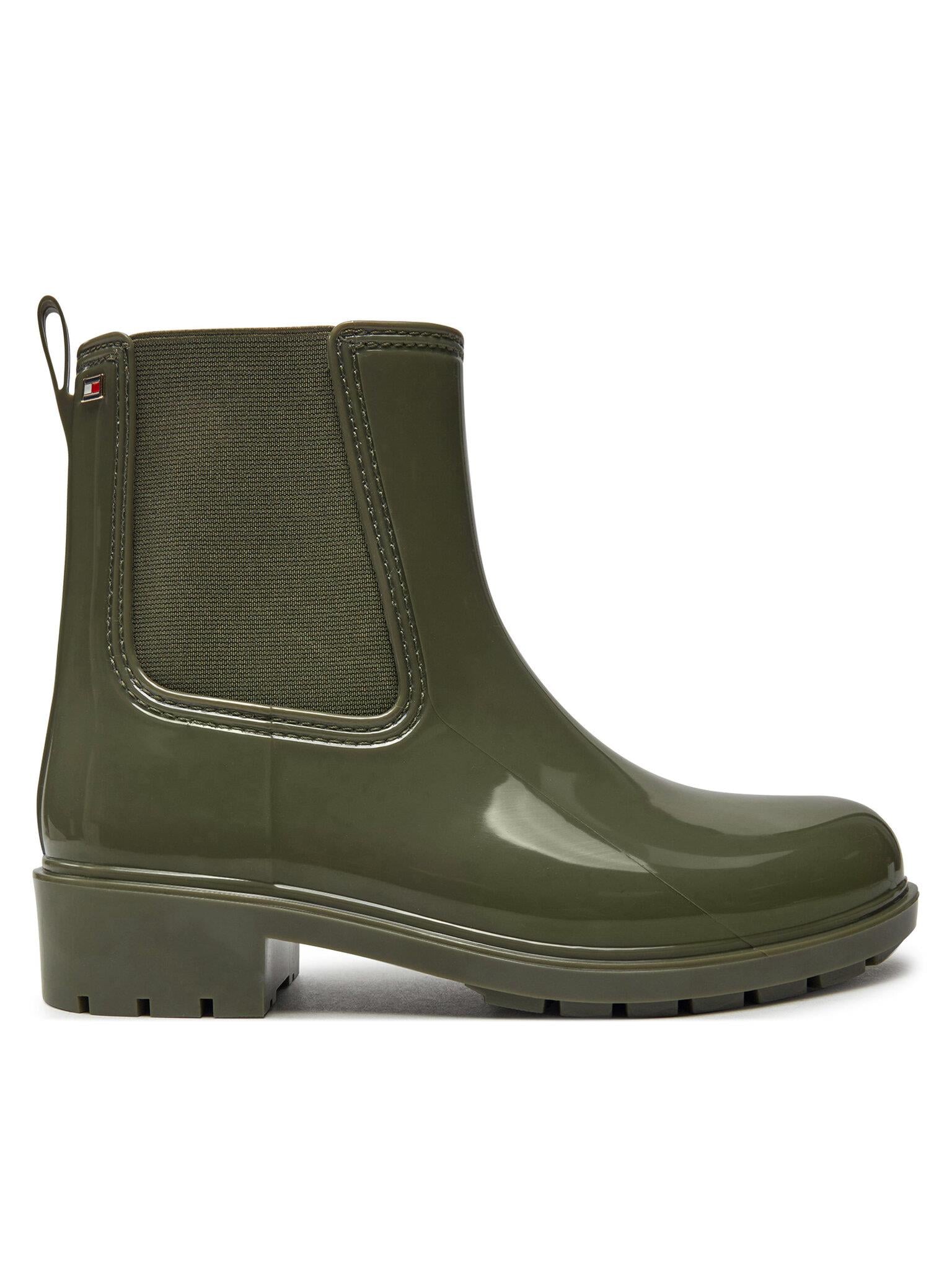 Tommy Hilfiger Tommy Hilfiger Kadın Kışlık Su Geçirmez Lastikli Kaydırmaz Taban Yeşil Bot & Bootie FW0FW08213-MSH