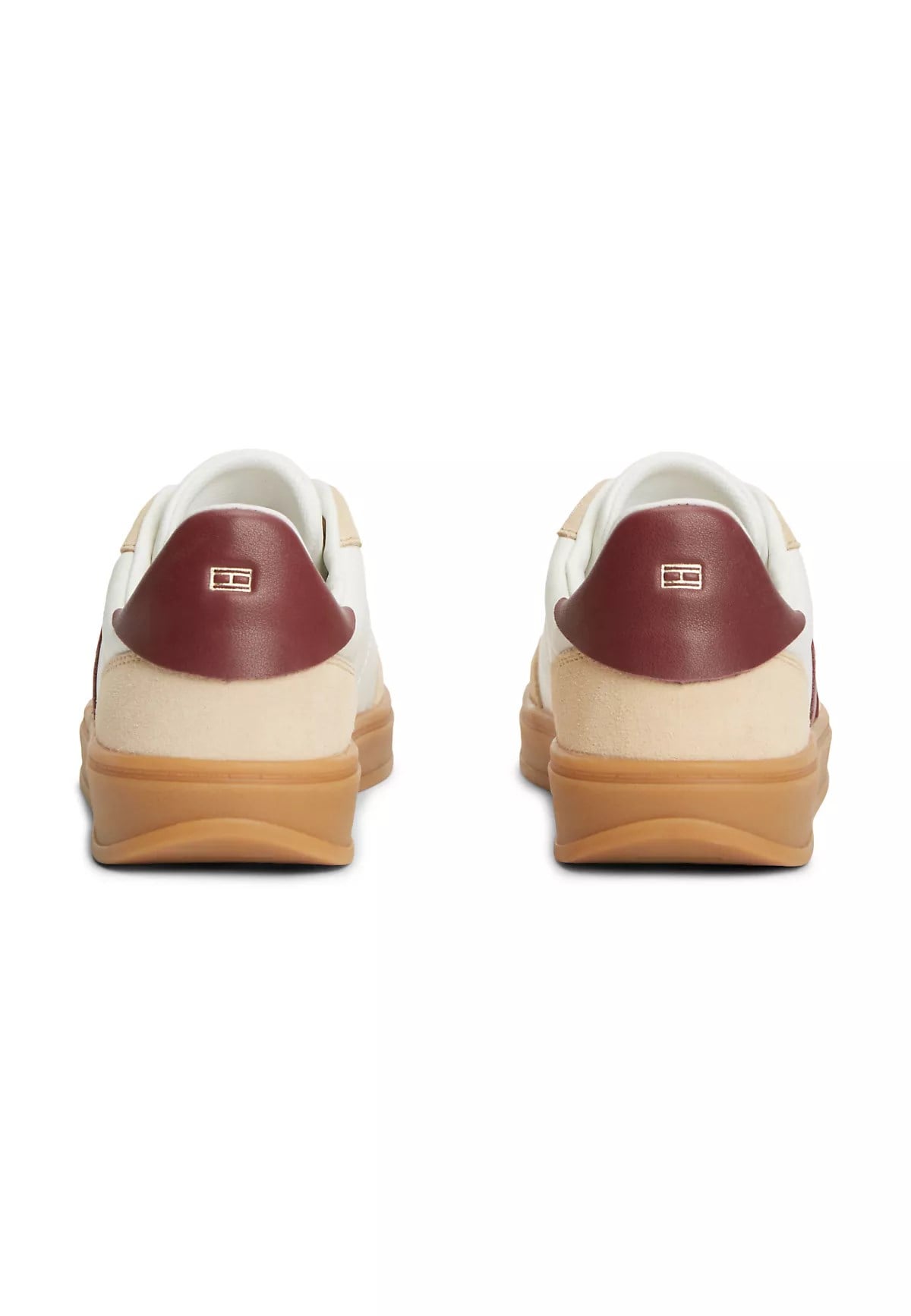 Tommy Hilfiger Tommy Hilfiger Kadın Kontrast Renk Geçişli Süet Detaylı Düşük Bilekli Hakiki Deri Kahverengi-Beyaz Sneaker FW0FW09497-0KS