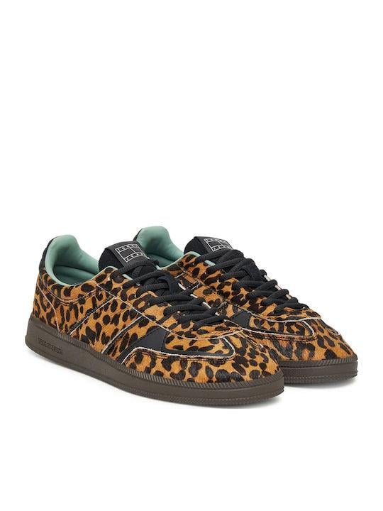 Tommy Hilfiger Tommy Hilfiger Kadın Leopar Desenli Düşük Bilekli Rahat Taban Kahverengi Sneaker EN0EN02904-0K7