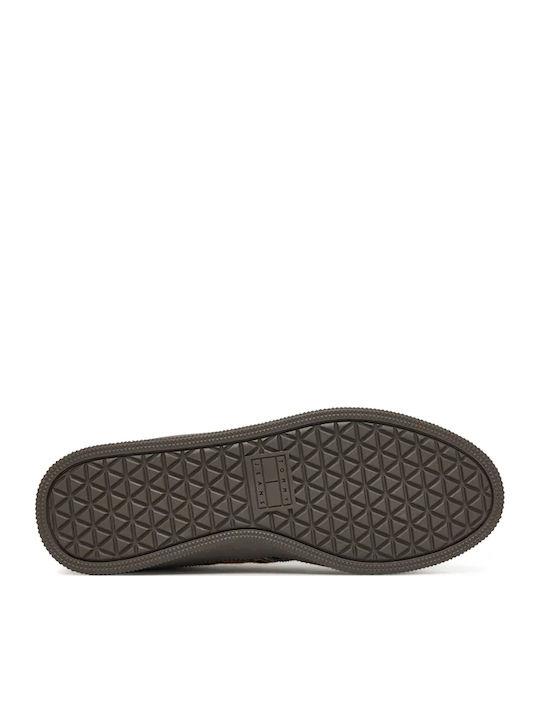 Tommy Hilfiger Tommy Hilfiger Kadın Leopar Desenli Düşük Bilekli Rahat Taban Kahverengi Sneaker EN0EN02904-0K7