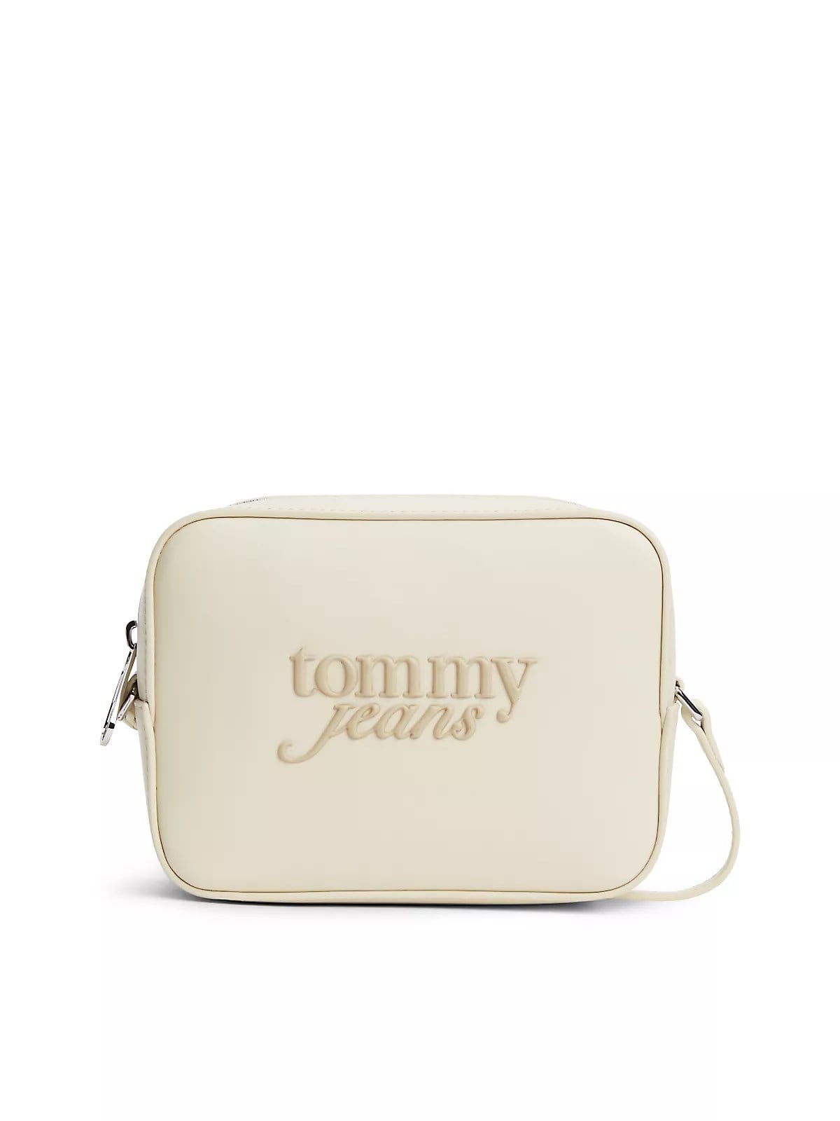 Tommy Hilfiger Tommy Hilfiger Kadın Logo Kabartmalı Çıkarılabilir Omuz Askılı Bej Omuz Çantası AW0AW18451-ACX