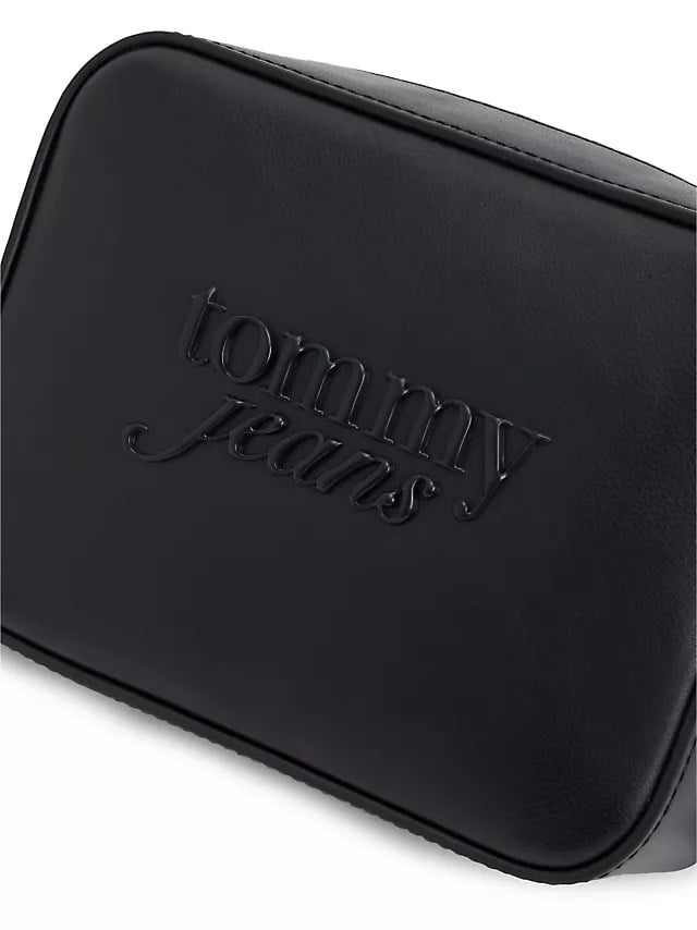 Tommy Hilfiger Tommy Hilfiger Kadın Logo Kabartmalı Çıkarılabilir Omuz Askılı Siyah Omuz Çantası AW0AW18451-BDS