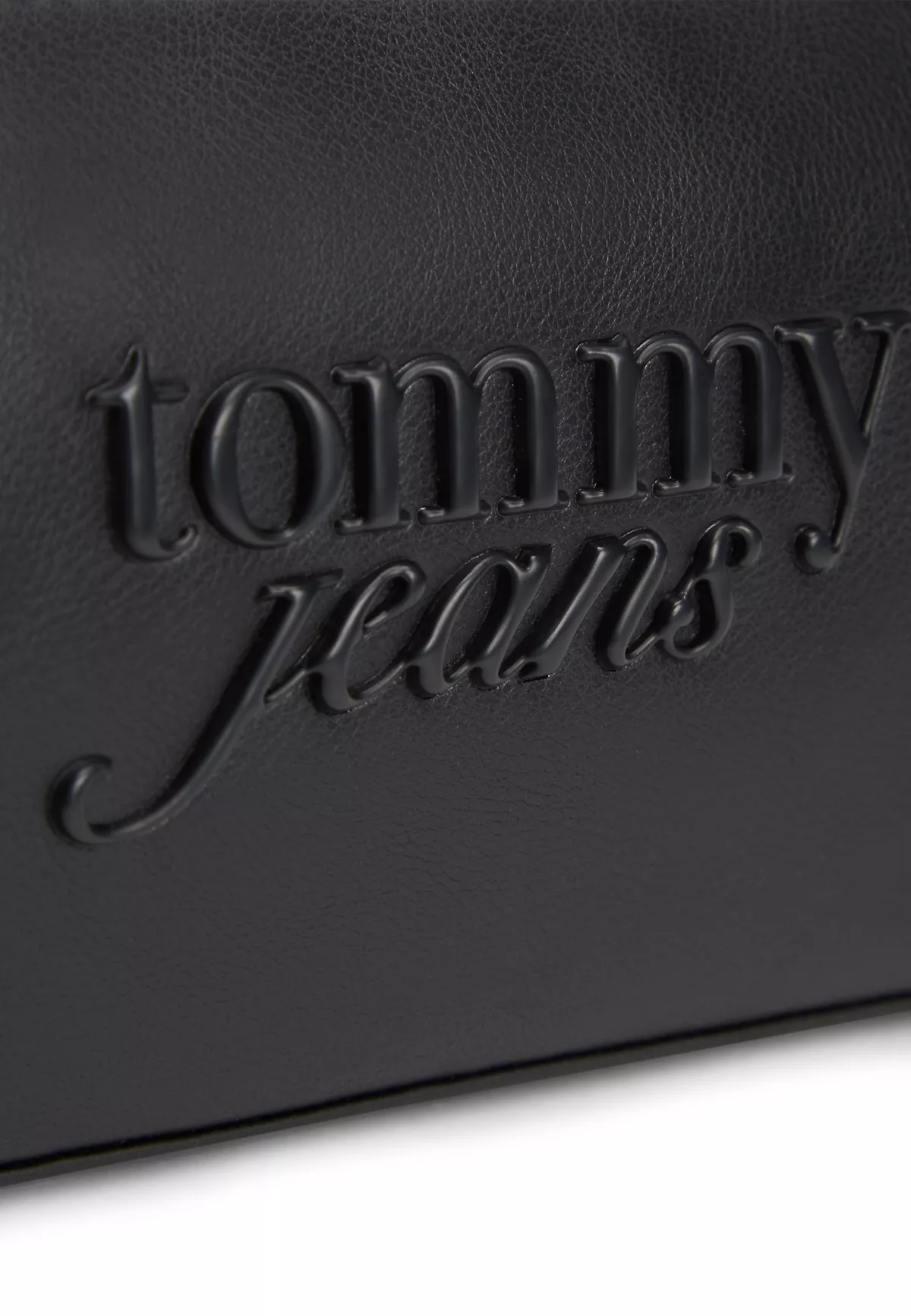 Tommy Hilfiger Tommy Hilfiger Kadın Logo Kabartmalı Ayarlanabilir Askılı Fermuarlı Siyah Omuz Çantası AW0AW18449-BDS