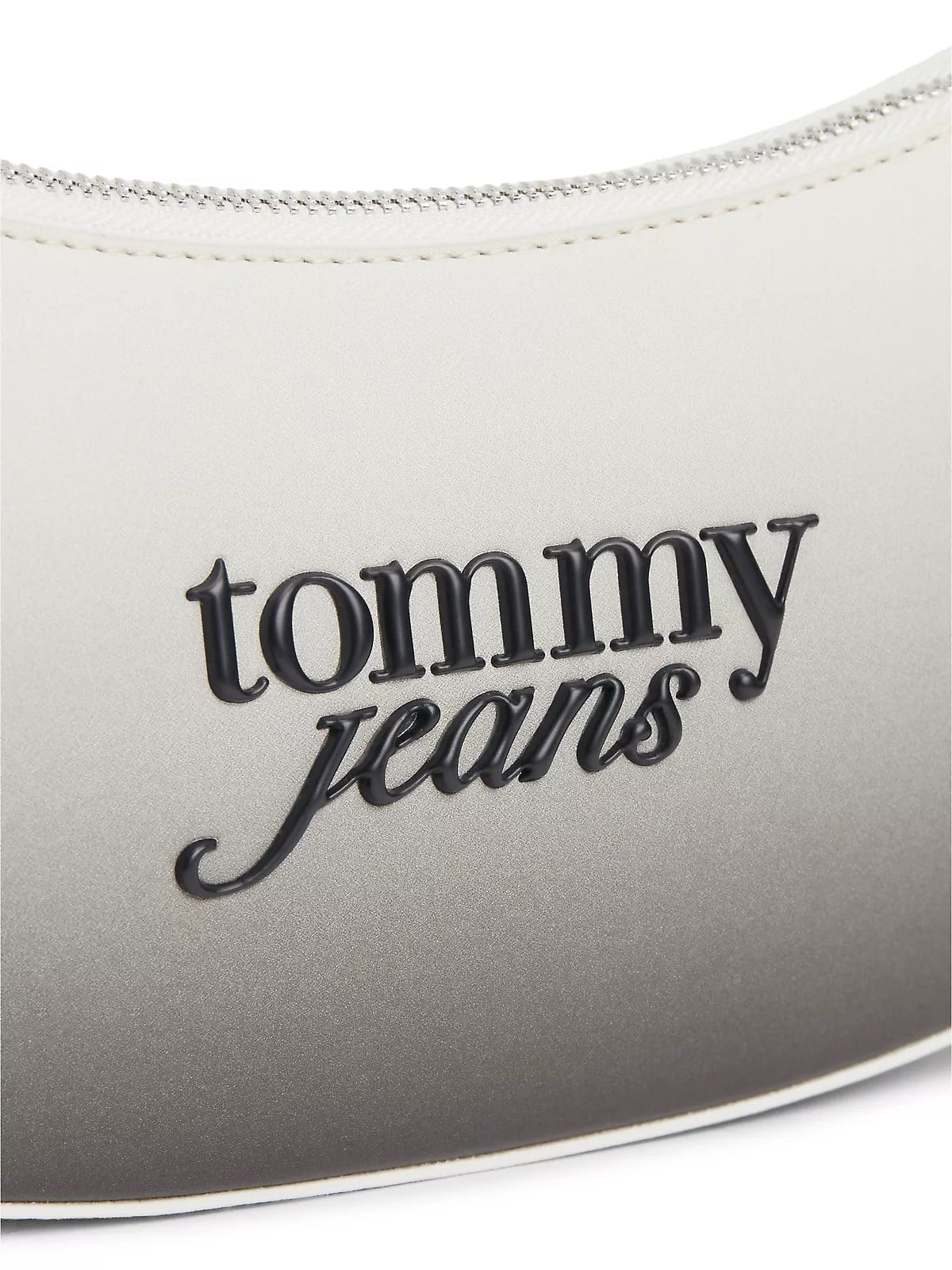 Tommy Hilfiger Tommy Hilfiger Kadın Logo Kabartmalı Fermuarlı Ayalanabilir Uzun Askılı Gri Omuz Çantası AW0AW18774-YBI