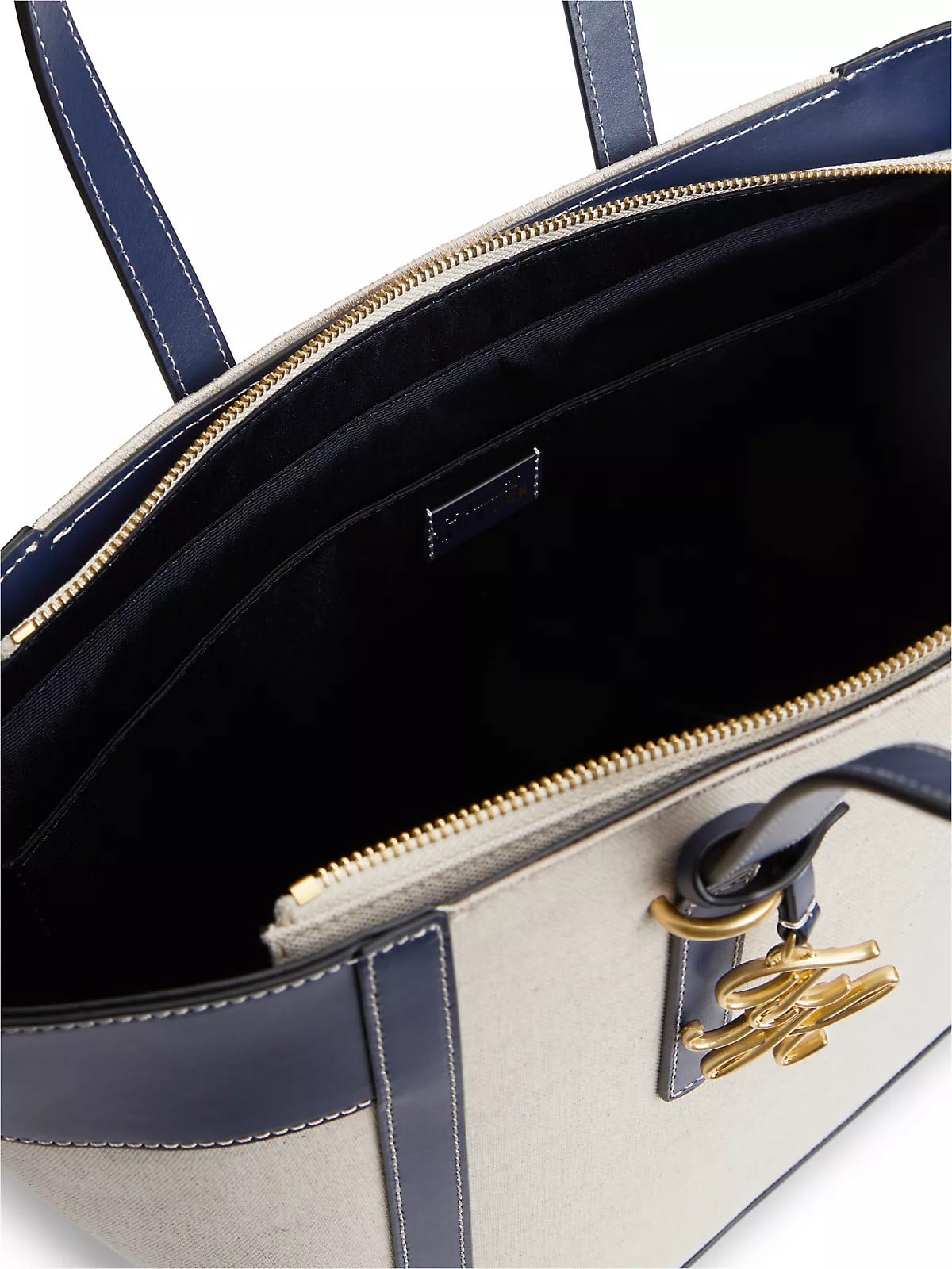 Tommy Hilfiger Tommy Hilfiger Kadın Metal Logo Fermuar Kapama Deri Kısa Kulp Lacivert Omuz Çantası AW0AW18829-DW6
