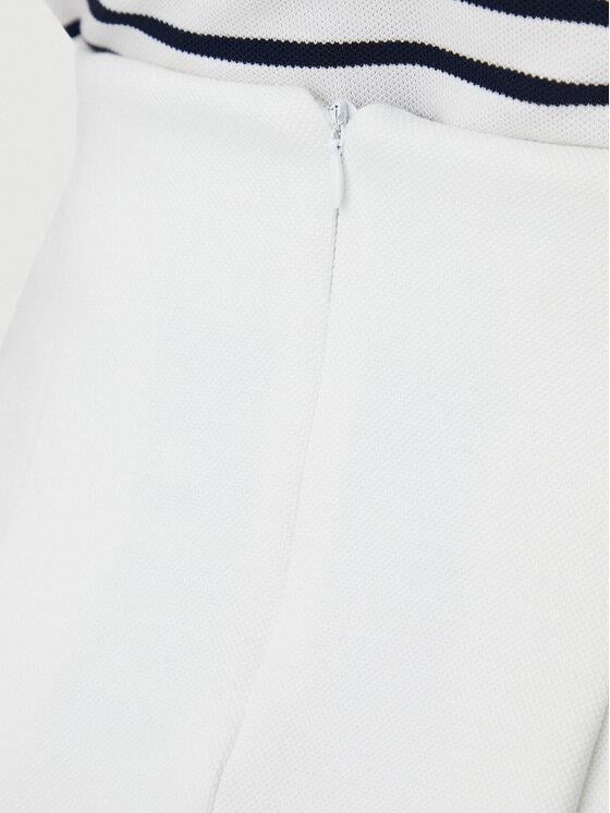 TOMMY HILFIGER Tommy Hilfiger Kadın Mini Pamuklu Kloş Beyaz Etek DW0DW20268-TCR