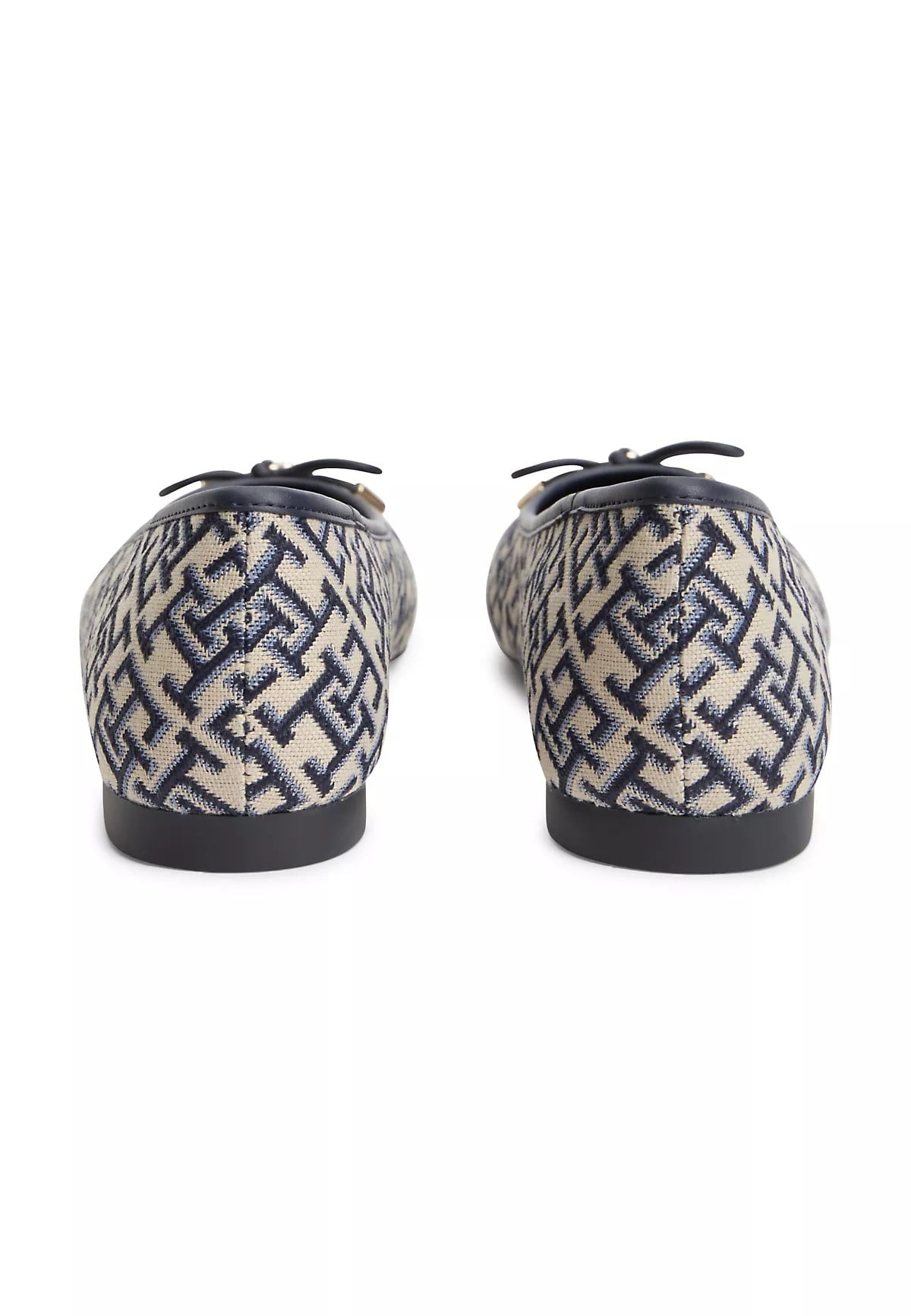 Tommy Hilfiger Tommy Hilfiger Kadın Monogram TH Logolu İnce Topuklu Yuvarlak Burunlu Lacivert Espadril FW0FW09504-DW6
