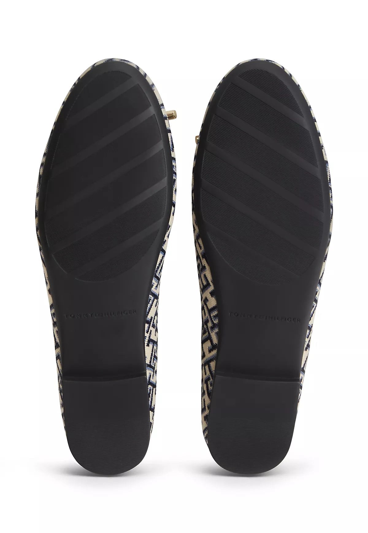 Tommy Hilfiger Tommy Hilfiger Kadın Monogram TH Logolu İnce Topuklu Yuvarlak Burunlu Lacivert Espadril FW0FW09504-DW6