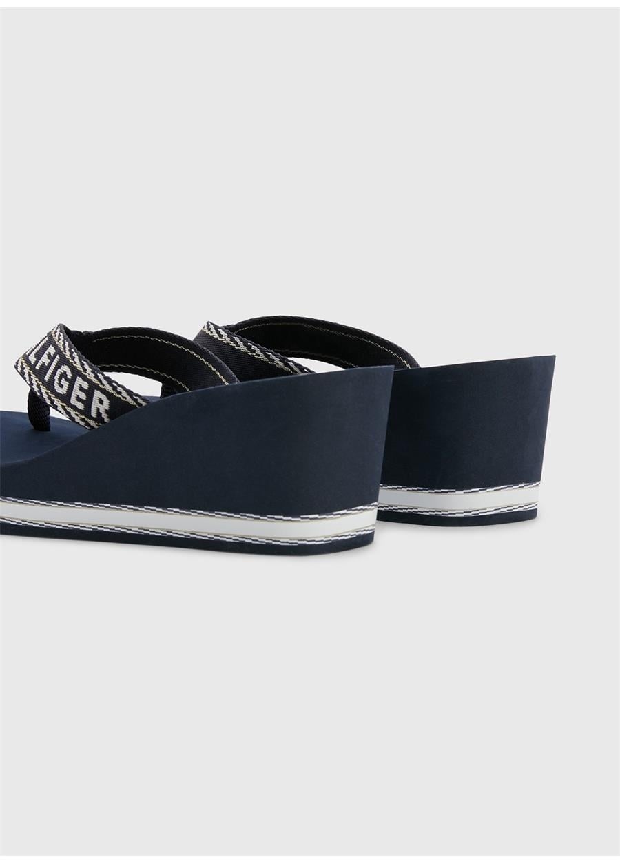 Tommy Hilfiger Tommy Hilfiger Kadın Normal Kalıp Parmak Arası Plaj Günlük Kullanım Lacivert2 Terlik FW0FW07149-0GY
