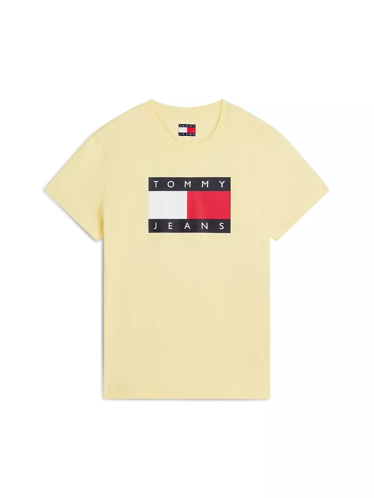 Tommy Hilfiger Tommy Hilfiger Kadın Normal Kesim Logo Baskılı Yuvarlak Yakalı Kısa Kollu Sarı T-Shirt DW0DW22562-ZF0