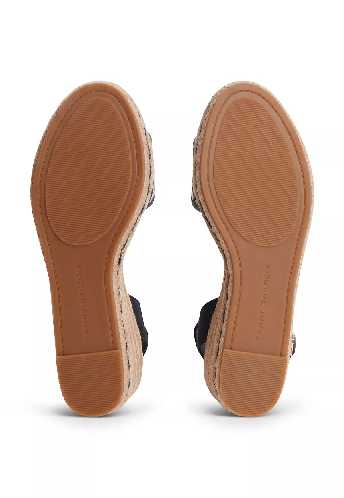 Tommy Hilfiger Tommy Hilfiger Kadın Orta Boy Platform Tabanlı TH Monogram Logolu Lacivert Sandalet FW0FW09519-DW6