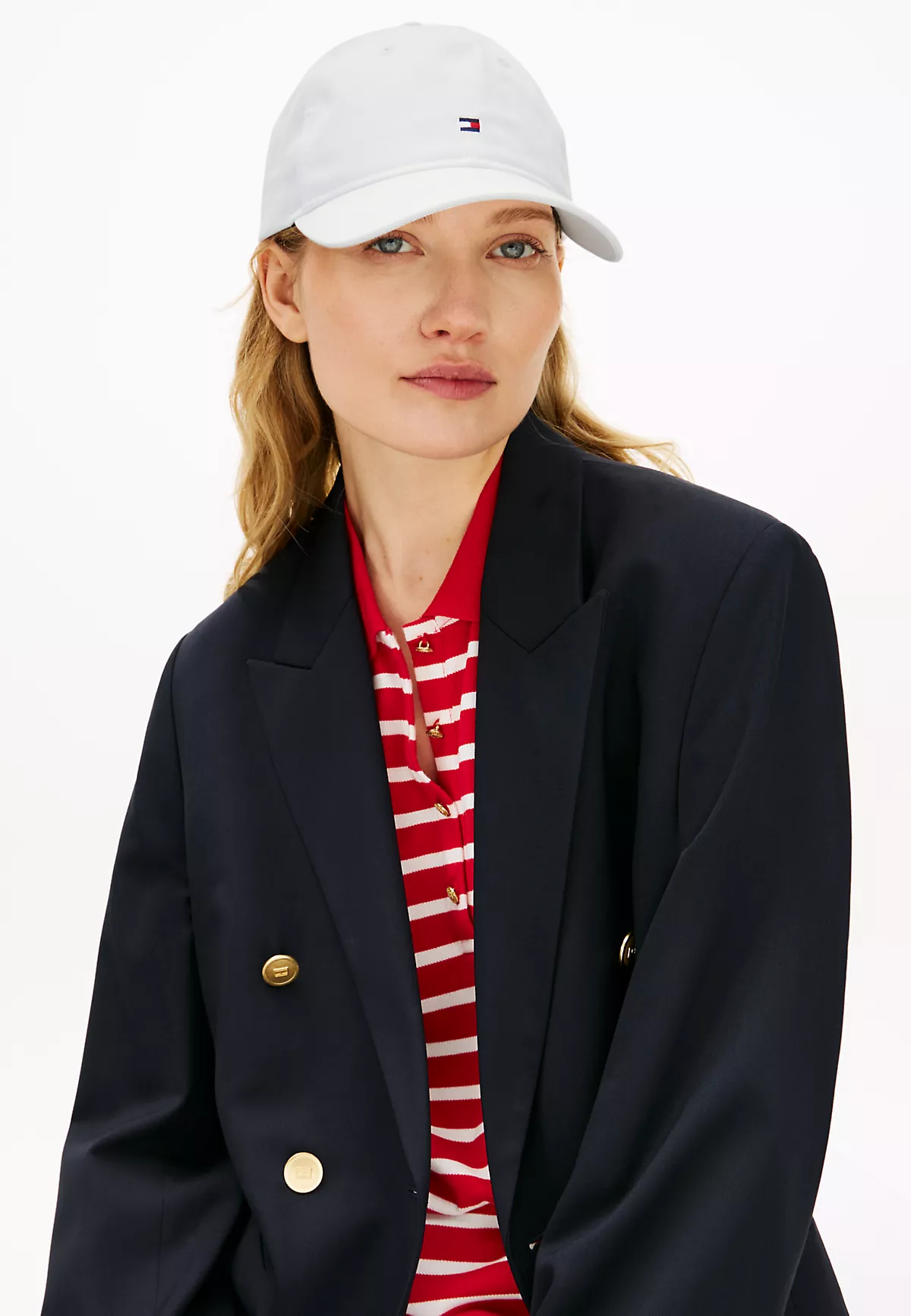 Tommy Hilfiger Tommy Hilfiger Kadın Pamuklu Bayrak Logo Etiketli Beyaz Şapka AW0AW17781-YCF