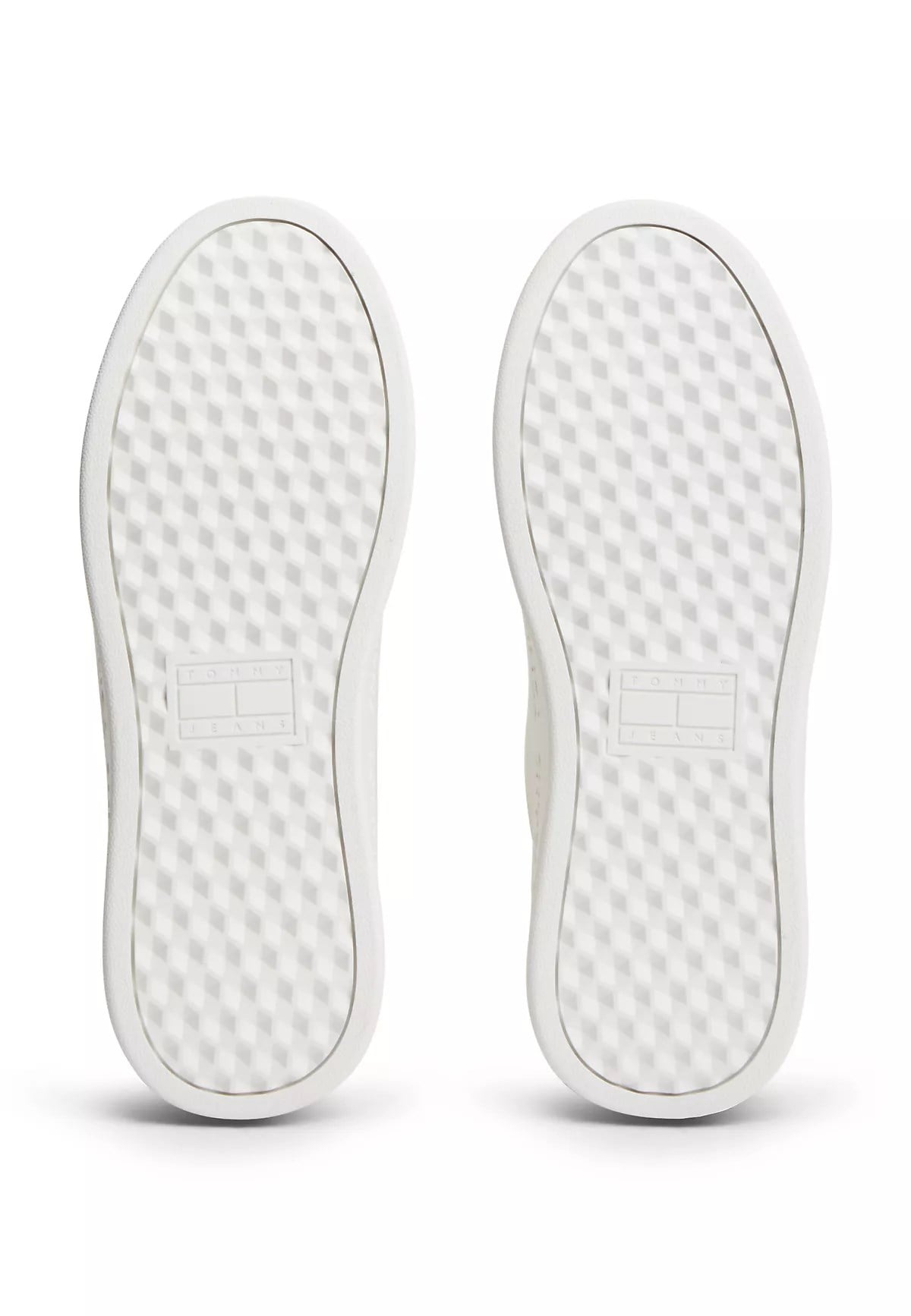 Tommy Hilfiger Tommy Hilfiger Kadın Platform Tabanlı Düşük Bilekli Logo Detaylı Deri Beyaz Sneaker EN0EN02961-YBL