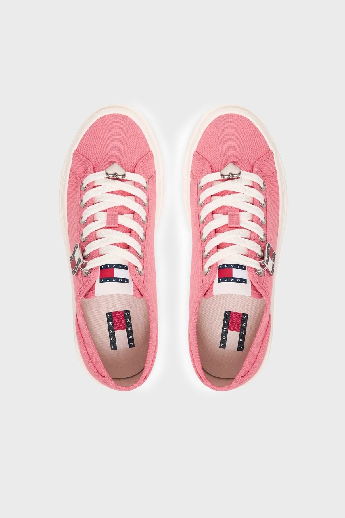 Tommy Hilfiger Tommy Hilfiger Kadın Platform Tabanlı TH Bayrak Logo Etiketli Pembe Sneaker EN0EN02959-TI5
