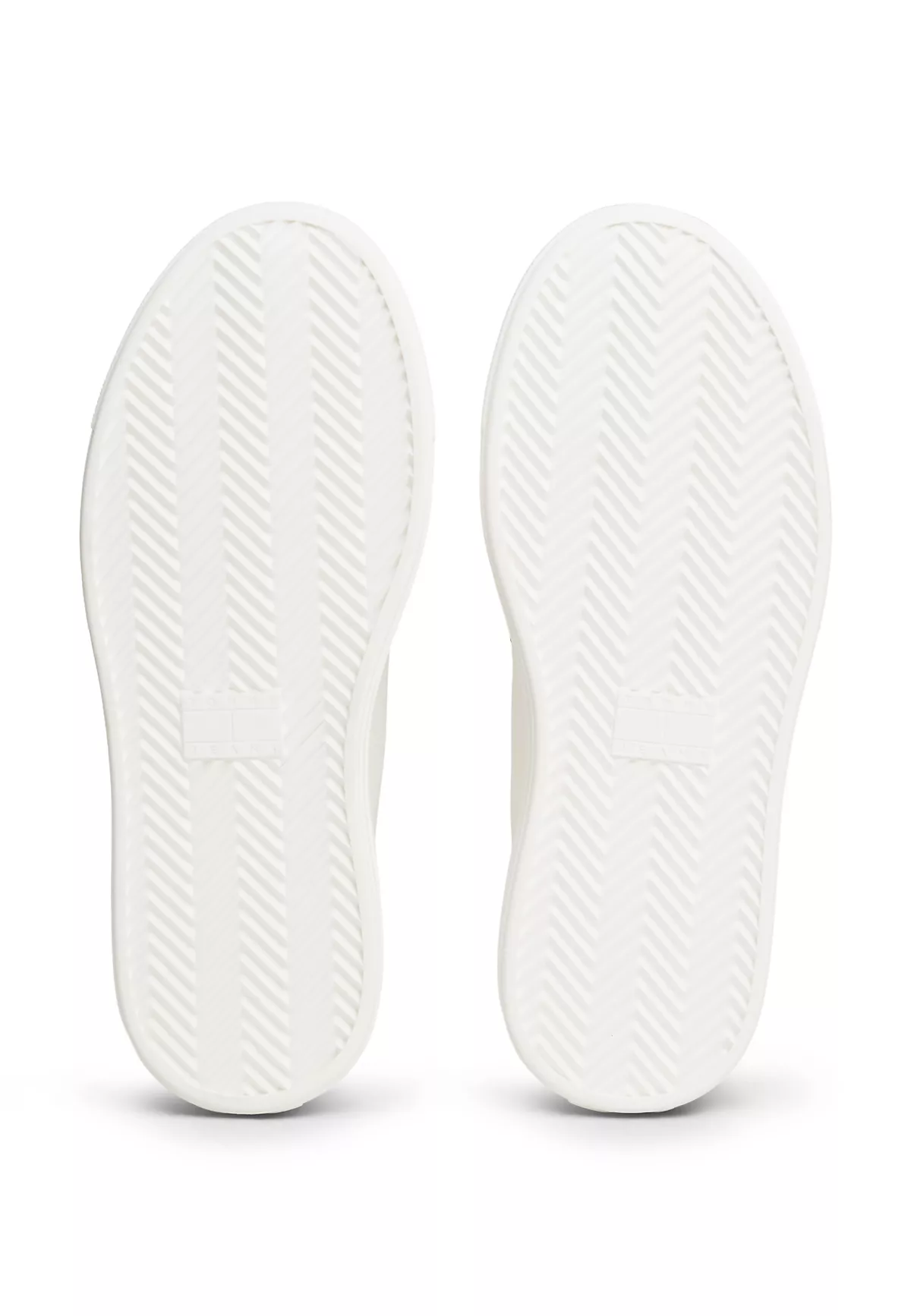 Tommy Hilfiger Tommy Hilfiger Kadın Platform Tabanlı TH Bayrak Logo Etiketli Beyaz Sneaker EN0EN02959-YBL
