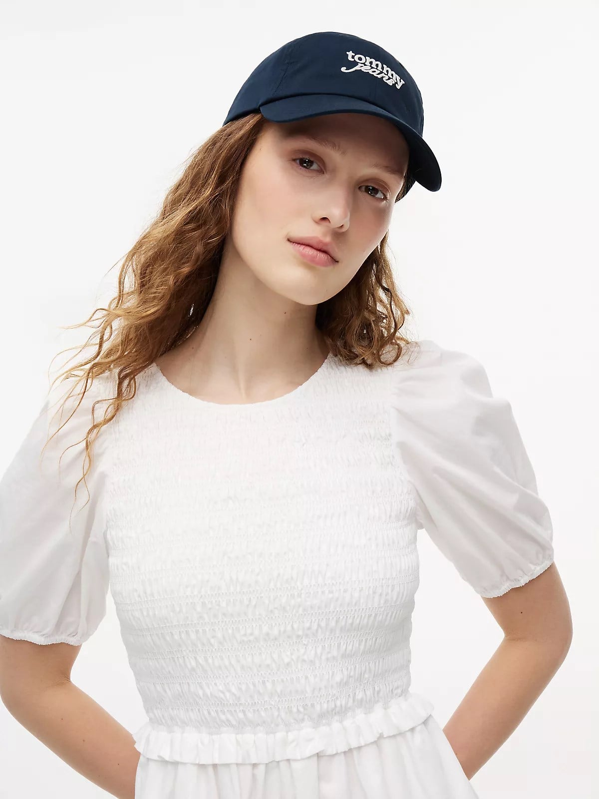 Tommy Hilfiger Tommy Hilfiger Kadın Saf Pamuklu Dimi Kumaş Havalandırma Detaylı Ayarlanabilir Tokalı Lacivert Şapka AW0AW18358-C1G