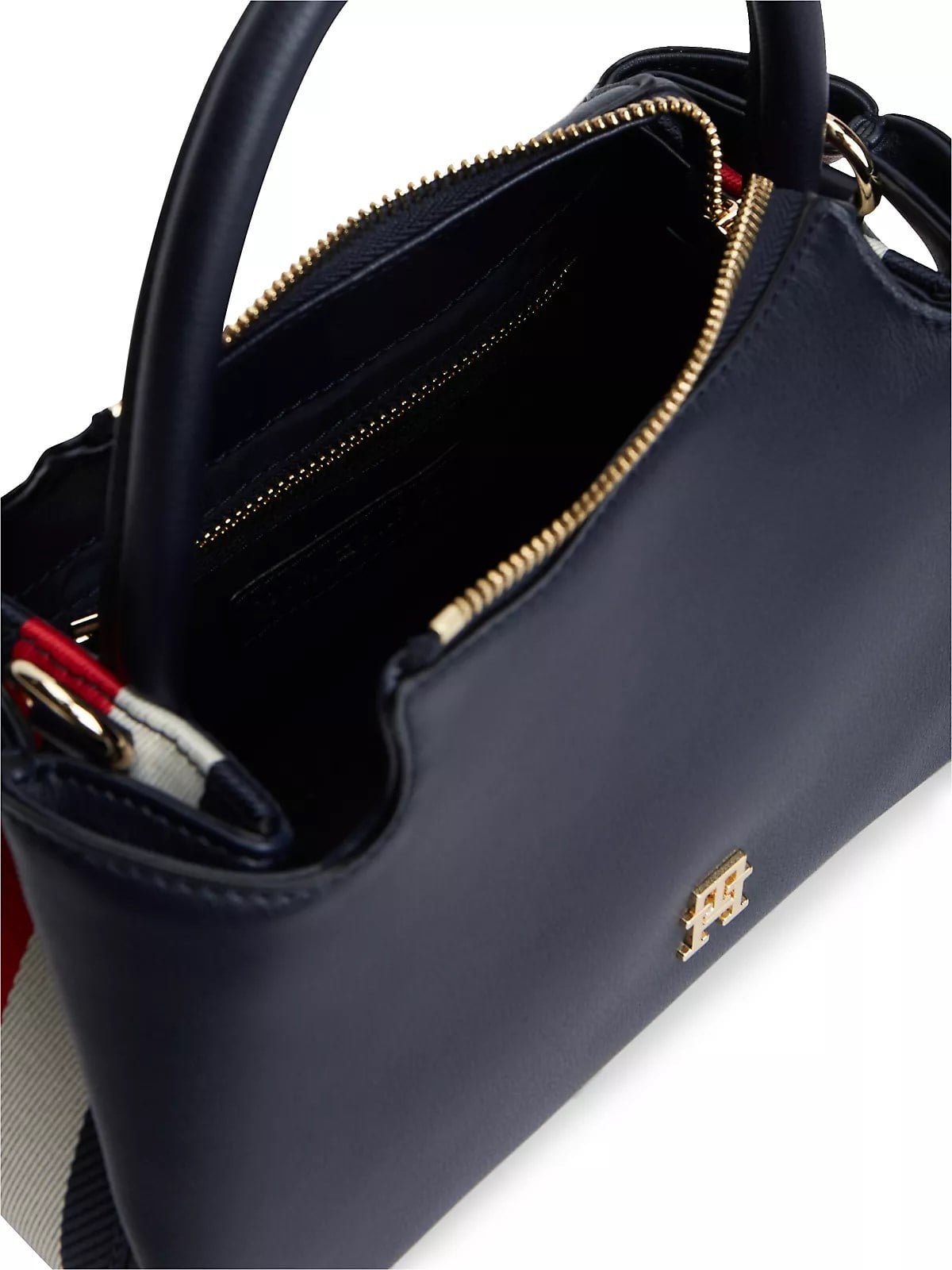 Tommy Hilfiger Tommy Hilfiger Kadın TH Monogram Logolu Uzun Askılı Lacivert Omuz Çantası AW0AW18743-DW6