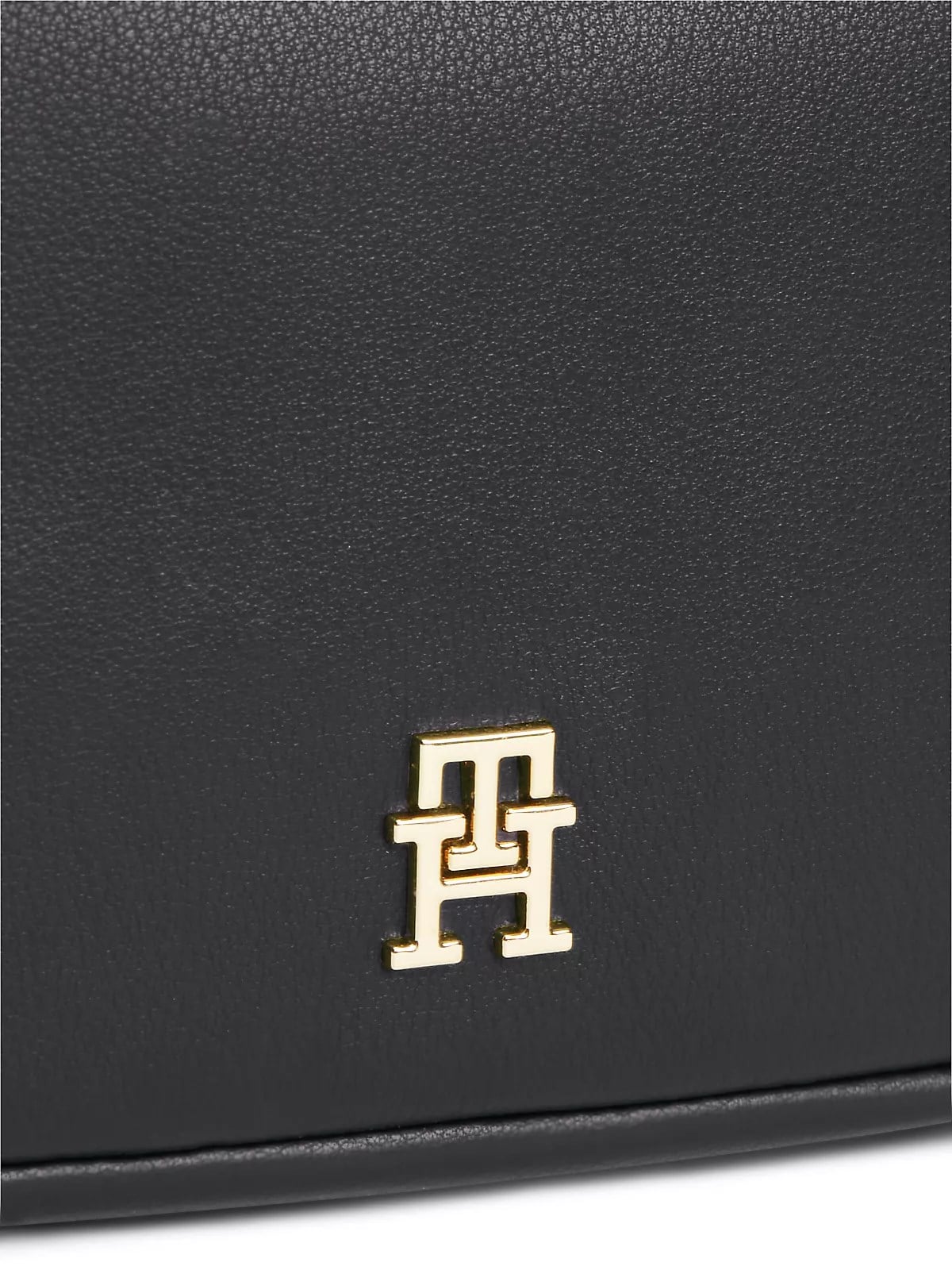 Tommy Hilfiger Tommy Hilfiger Kadın TH Monogram Logolu Çapraz Askılı Siyah Omuz Çantası AW0AW18741-BDS