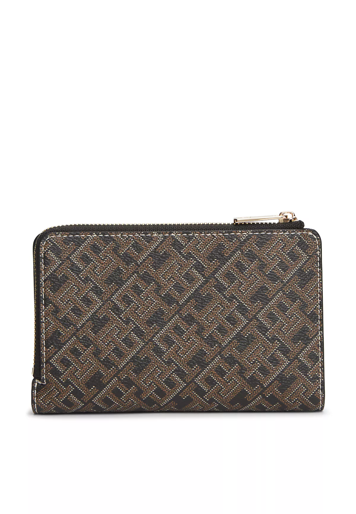 Tommy Hilfiger Tommy Hilfiger Kadın TH Monogram Logo Detaylı Ekstra Kart Bölmeli Siyah Cüzdan AW0AW18594-0GJ