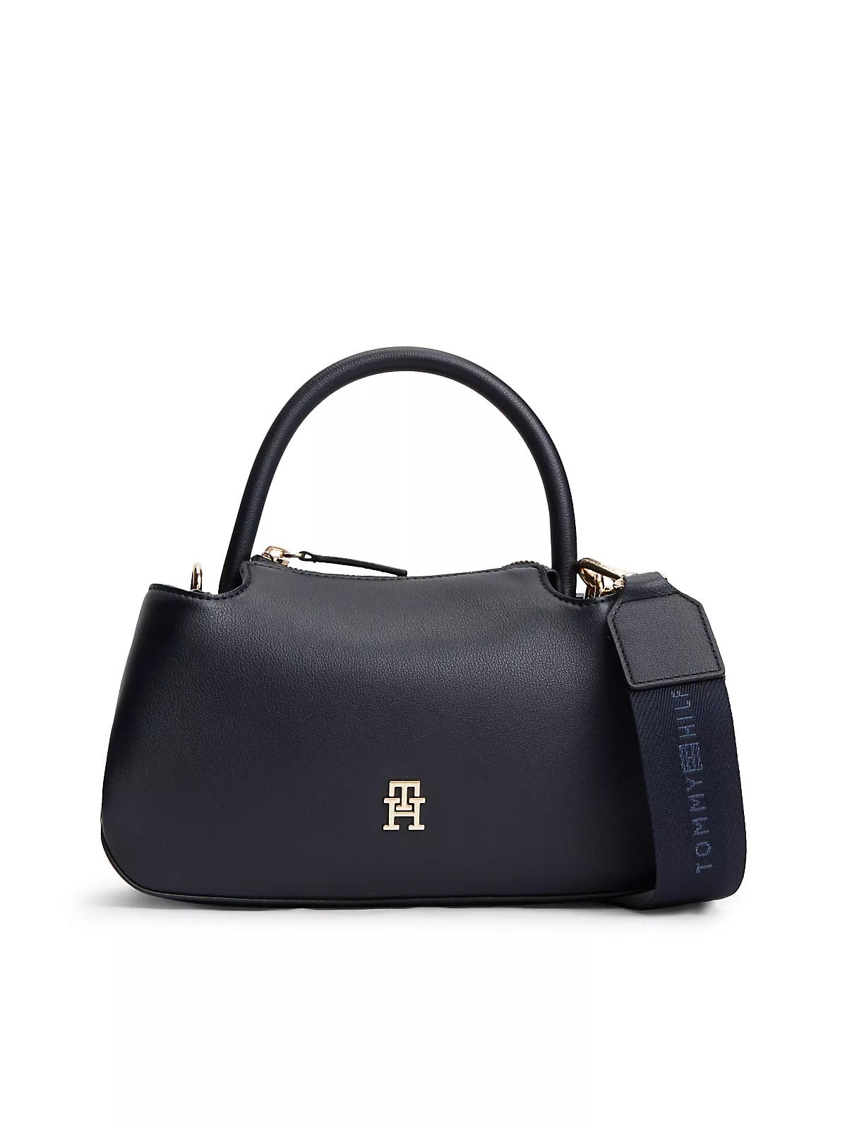 Tommy Hilfiger Tommy Hilfiger Kadın TH Monogram Logolu Uzun Askılı Lacivert Omuz Çantası AW0AW18743-DW6
