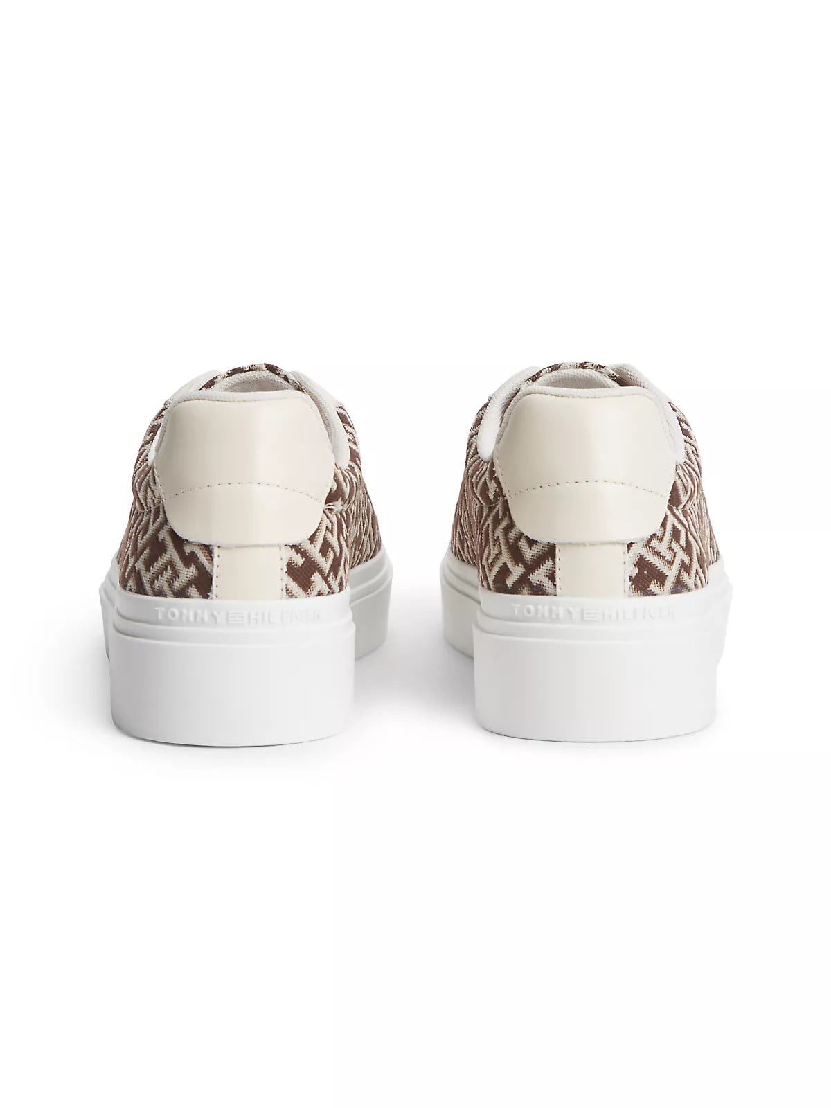 Tommy Hilfiger Tommy Hilfiger Kadın TH Monogram Logolu Düşük Bilekli Kahverengi Sneaker FW0FW09398-GSZ
