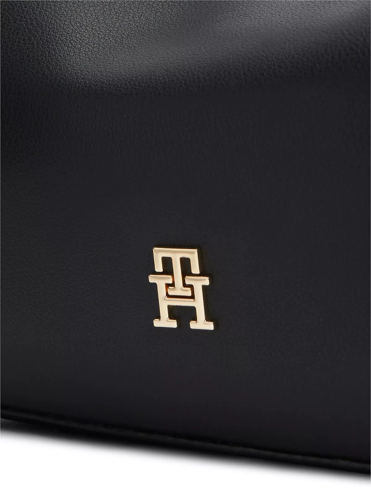 Tommy Hilfiger Tommy Hilfiger Kadın TH Monogram Logolu Uzun Askılı Siyah Omuz Çantası AW0AW18743-BDS