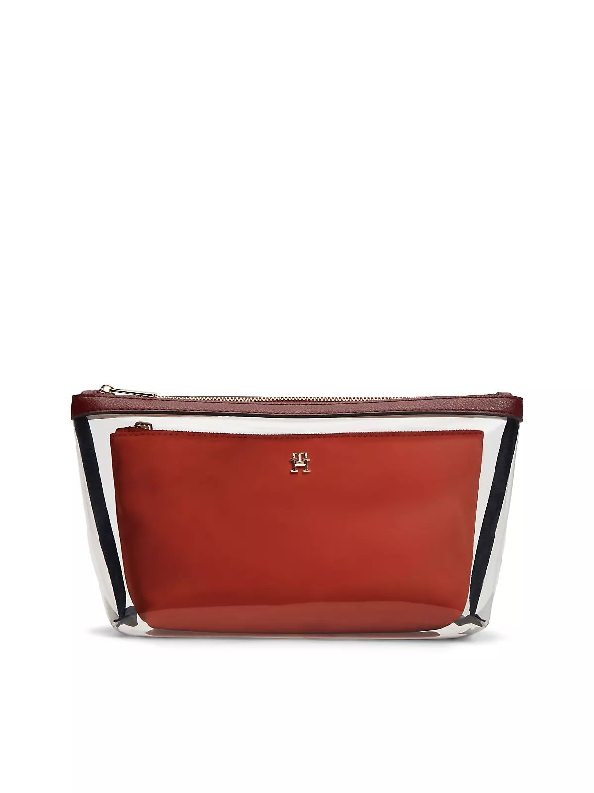 Tommy Hilfiger Tommy Hilfiger Kadın Yıkama Torbalı Fermuarlı TH Monogram Logolu Turuncu Omuz Çantası AW0AW18709-SN2