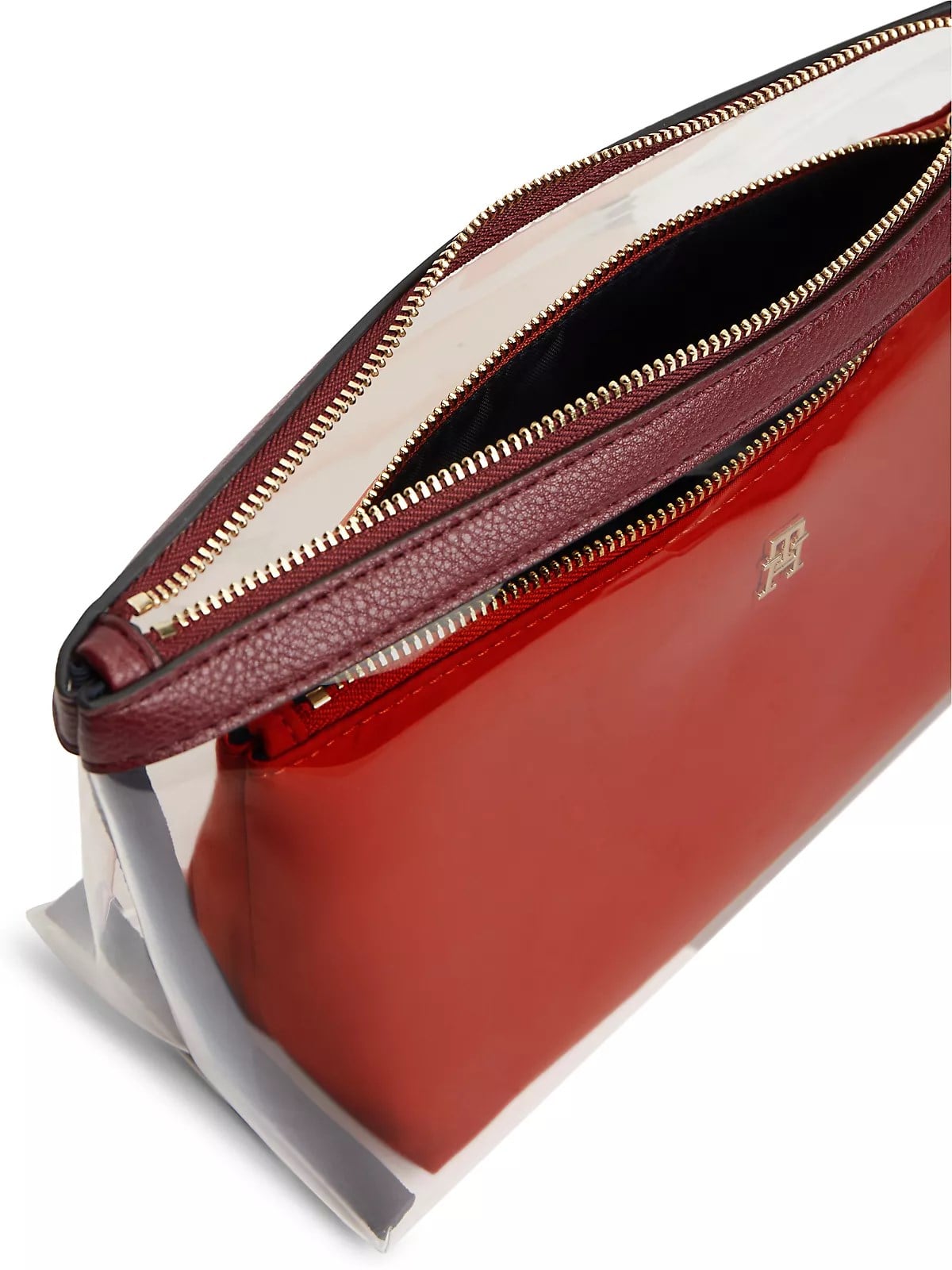 Tommy Hilfiger Tommy Hilfiger Kadın Yıkama Torbalı Fermuarlı TH Monogram Logolu Turuncu Omuz Çantası AW0AW18709-SN2