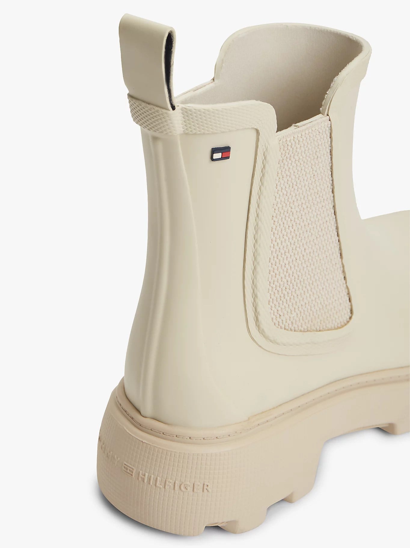 Tommy Hilfiger Tommy Hilfiger Kadın Yüksek Taban Elastik Bilek Tasarımlı Yüksek Taban Bej Bot & Bootie FW0FW09387-ACI