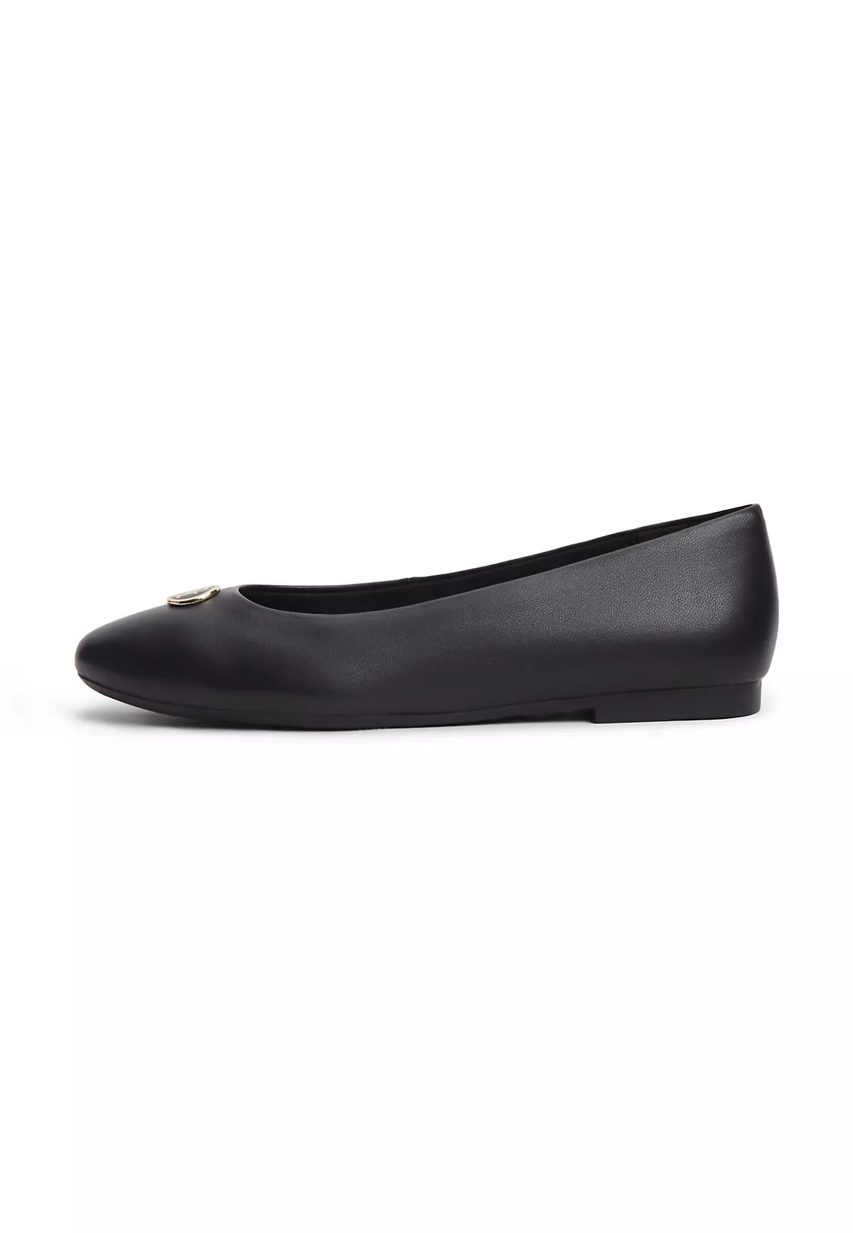 Tommy Hilfiger Tommy Hilfiger Kadın Yuvarlak Burunlu Deri Siyah Espadril FW0FW09374-BDS