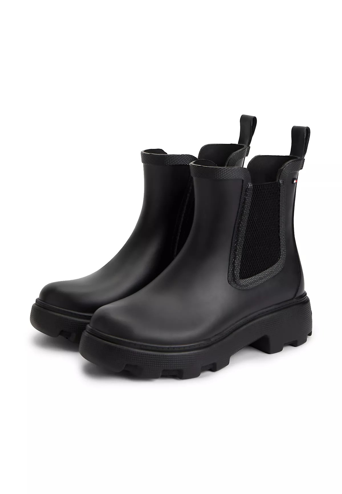 Tommy Hilfiger Tommy Hilfiger Kadın Yüksek Taban Elastik Bilek Tasarımlı Yüksek Taban Siyah Bot & Bootie FW0FW09387-BDS