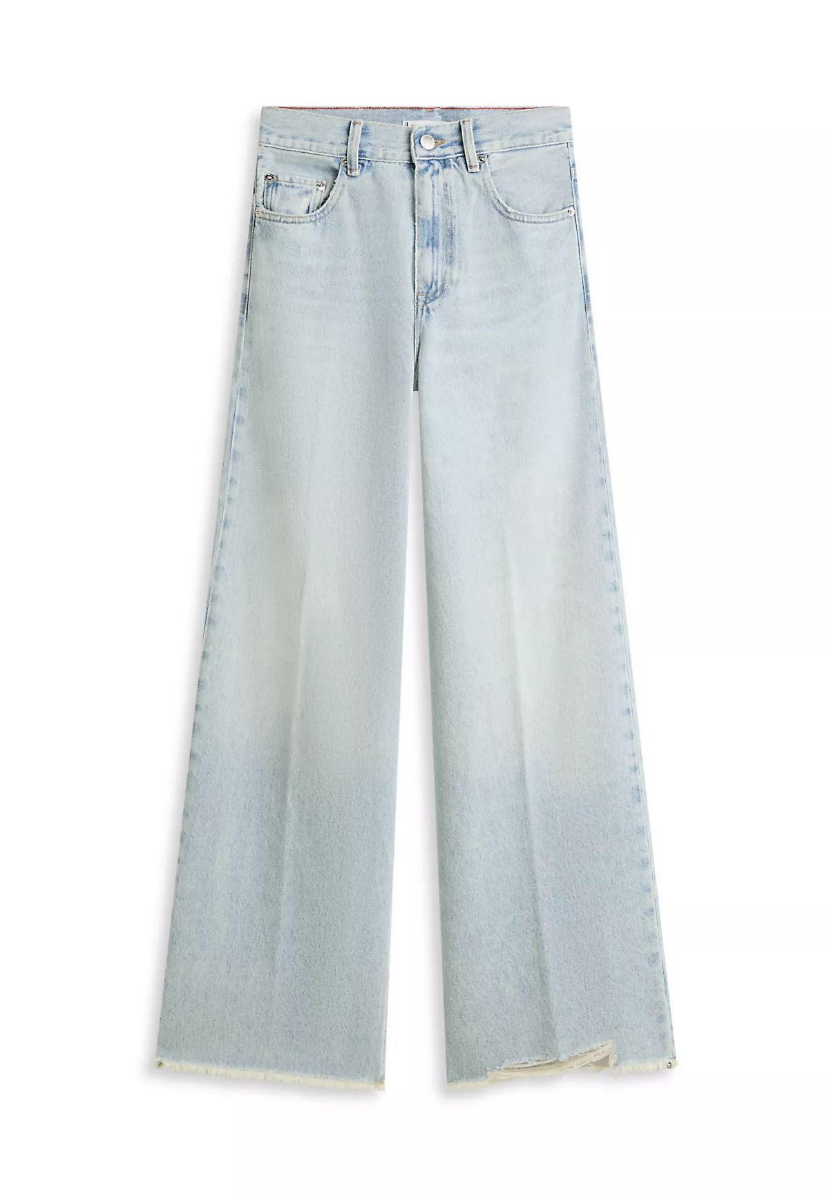 Tommy Hilfiger Tommy Hilfiger Kadın Yüksek Bel Geniş Paçalı Pamuklu Denim Mavi Jeans WW0WW48573-1AA