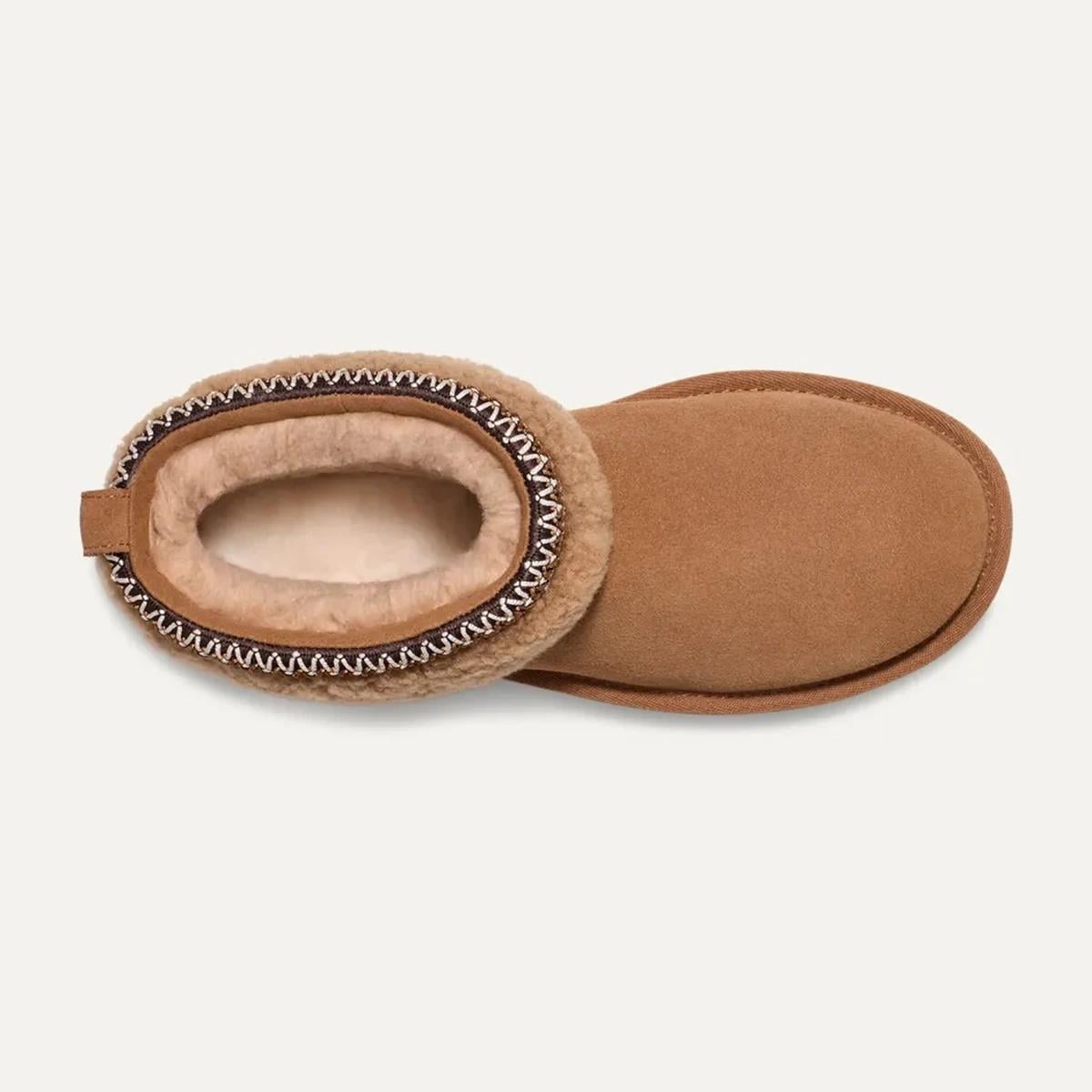 UGG UGG Kadın Bileği Kürk Şık Detaylı Yüksek Taban Taba Bot & Bootie 1158263-CHESTNUT