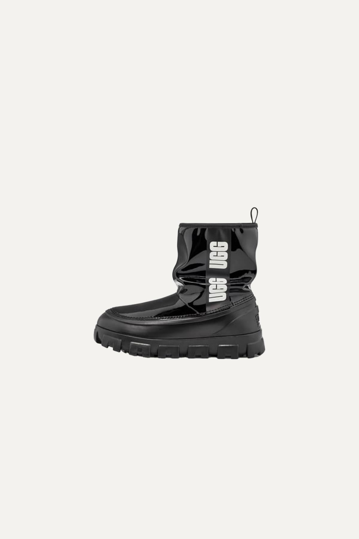 UGG UGG Kadın Deri Logolu Düz Tabanlı Günlük Kullanım Siyah Bot & Bootie 1144059-SİYAH