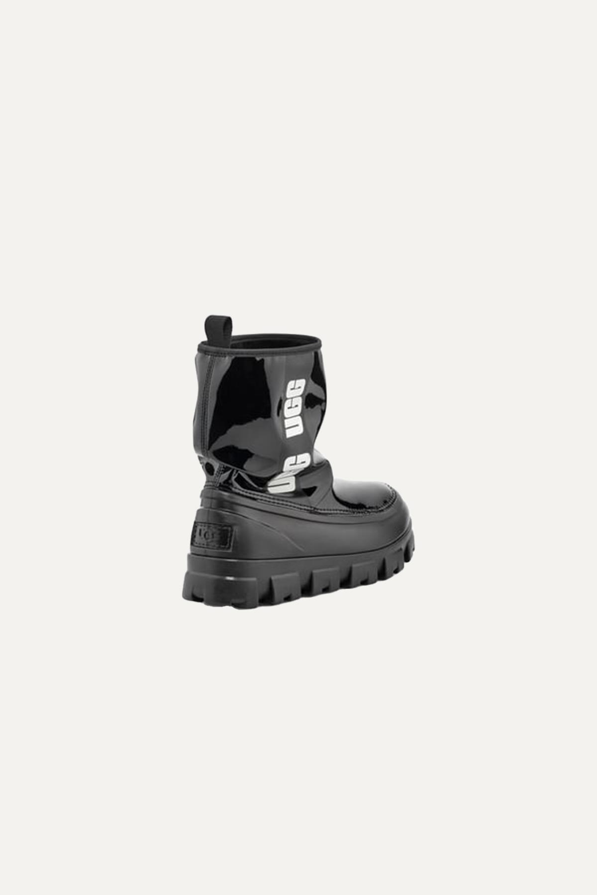 UGG UGG Kadın Deri Logolu Düz Tabanlı Günlük Kullanım Siyah Bot & Bootie 1144059-SİYAH