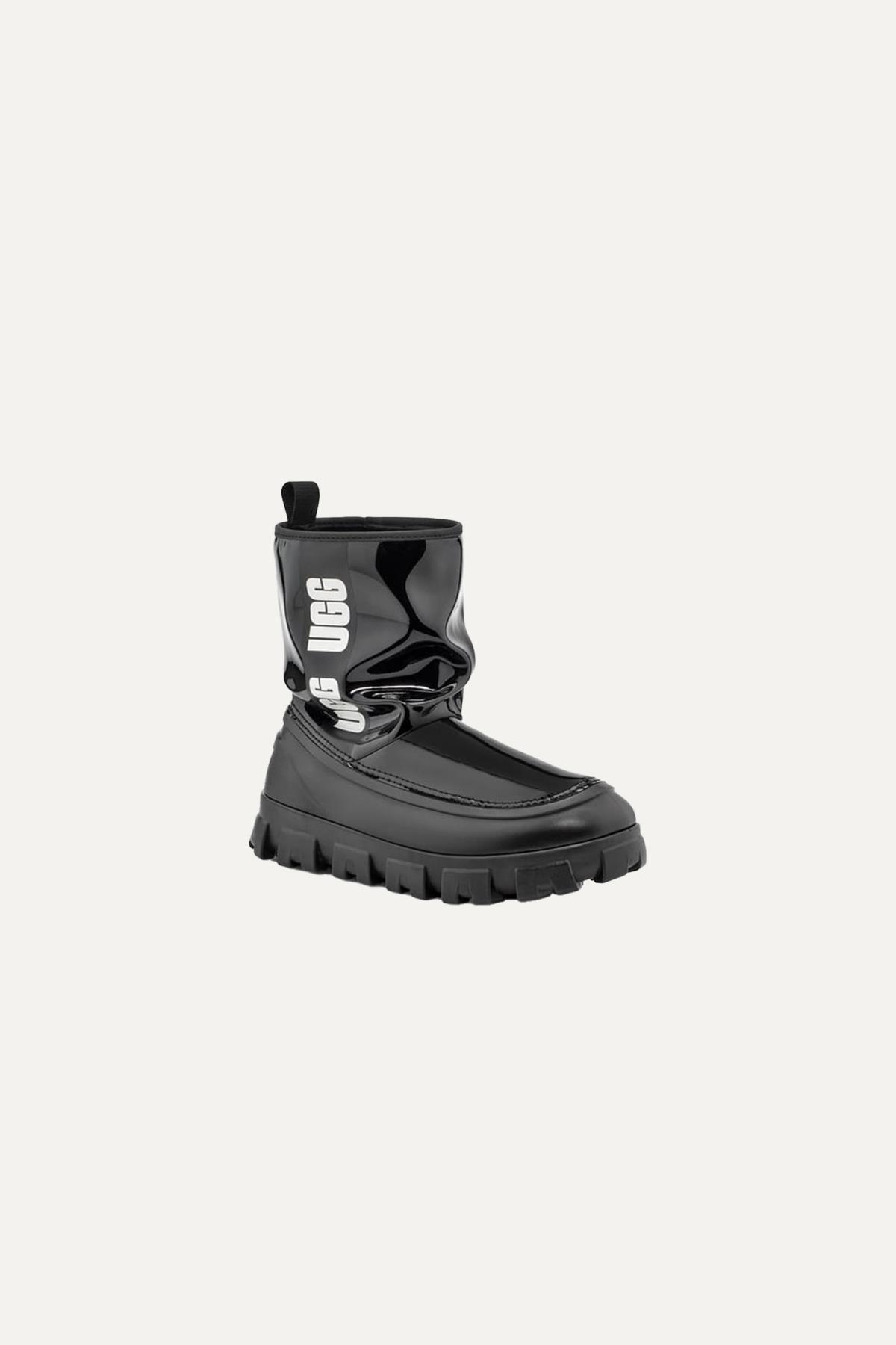 UGG UGG Kadın Deri Logolu Düz Tabanlı Günlük Kullanım Siyah Bot & Bootie 1144059-SİYAH