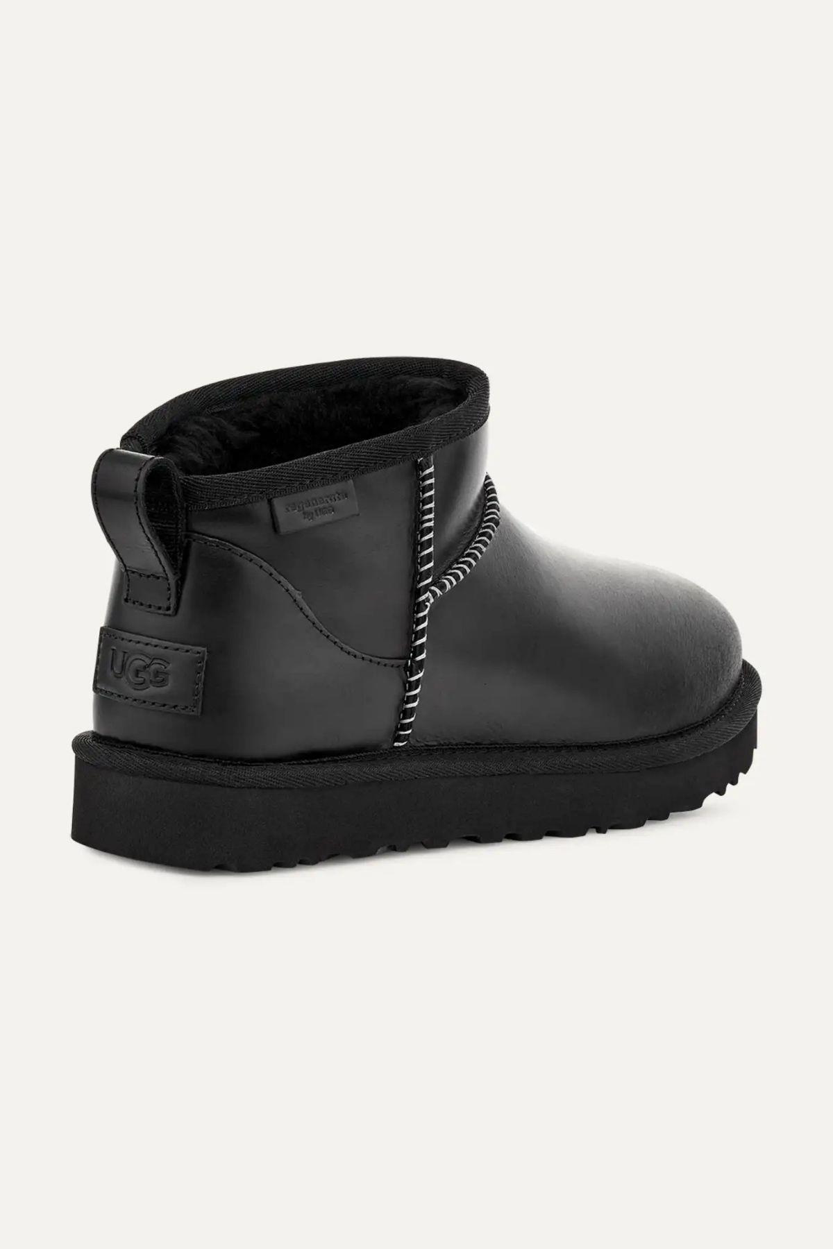 UGG UGG Kadın Düşük Bilekli Rahat Taban Deri Siyah Bot & Bootie 1163490-BLACK