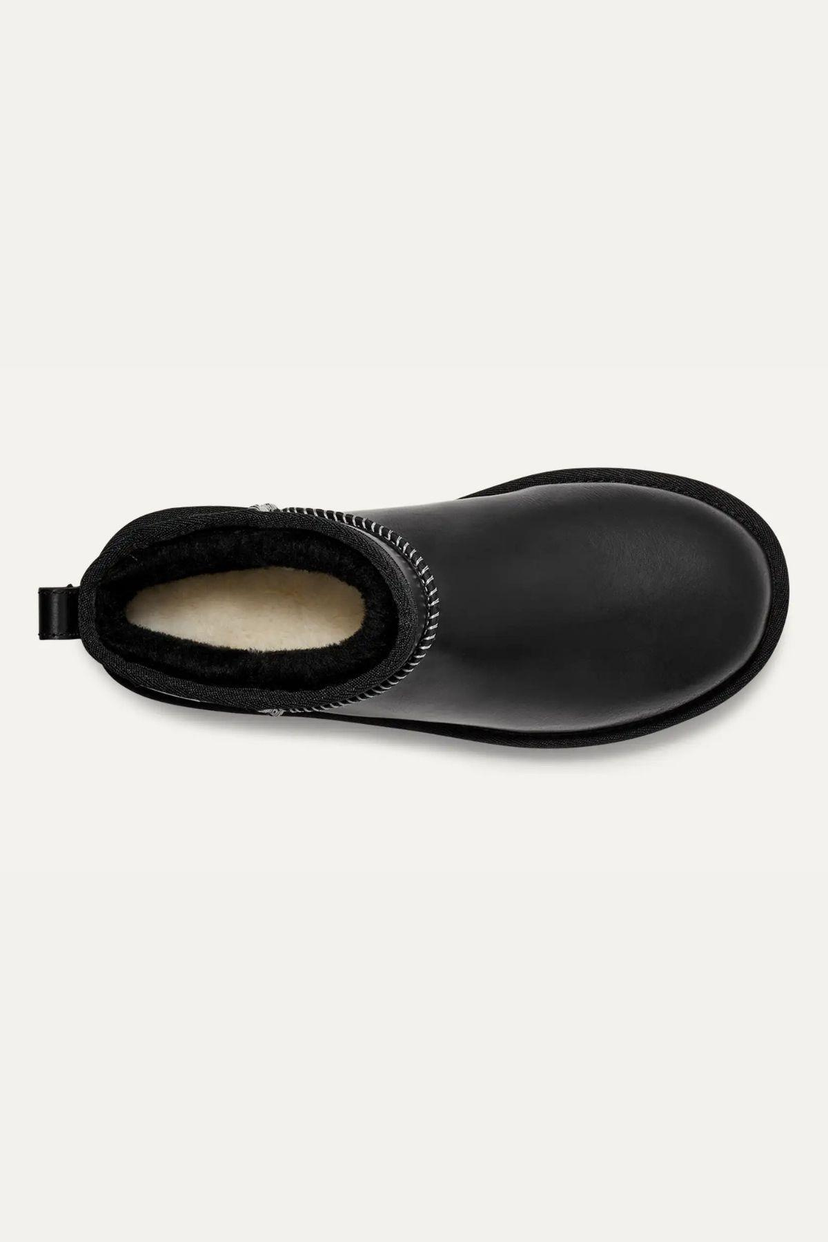 UGG UGG Kadın Düşük Bilekli Rahat Taban Deri Siyah Bot & Bootie 1163490-BLACK