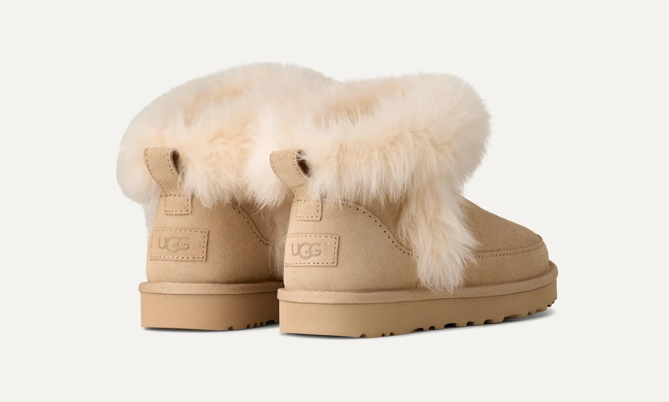 UGG UGG Kadın Esnek ve Rahat Tabanlı %100 Deri Bej Bot & Bootie 1173832-SANDCASTLE