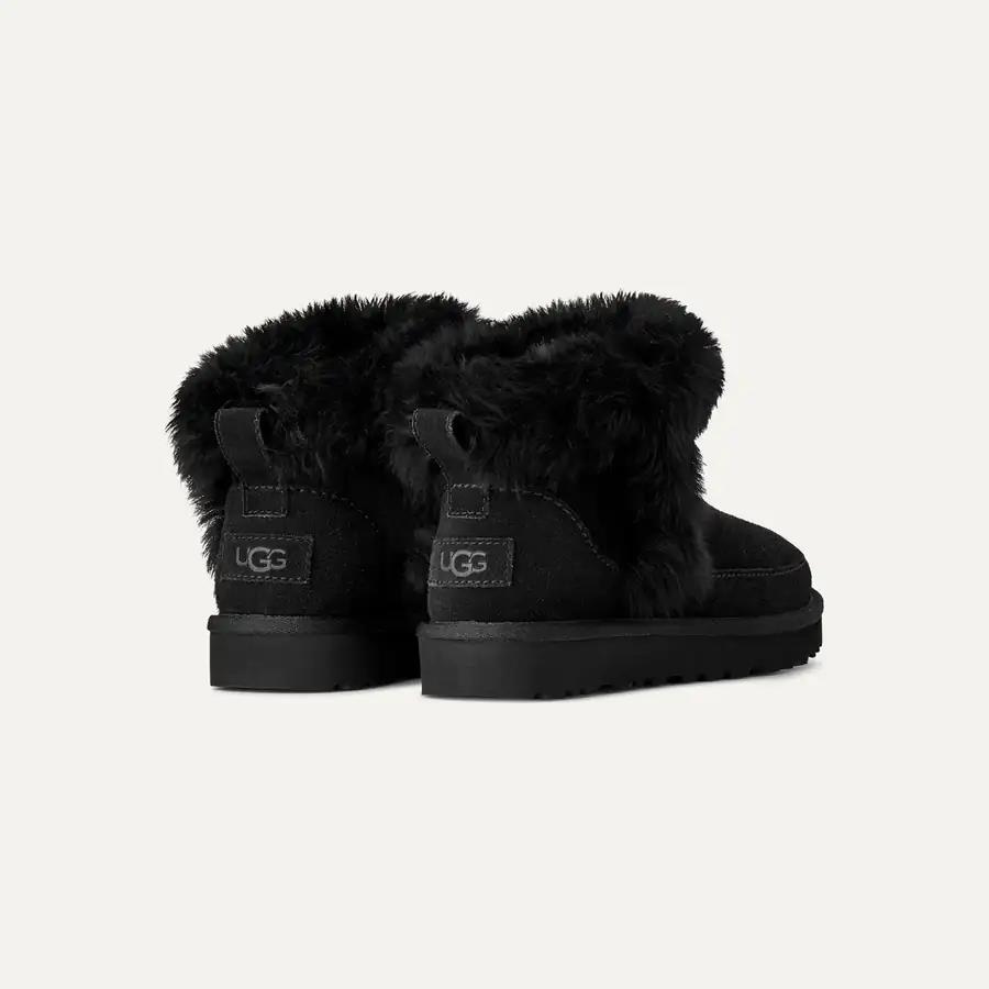 UGG UGG Kadın Esnek ve Rahat Tabanlı %100 Deri Siyah Bot & Bootie 1173832-BLACK