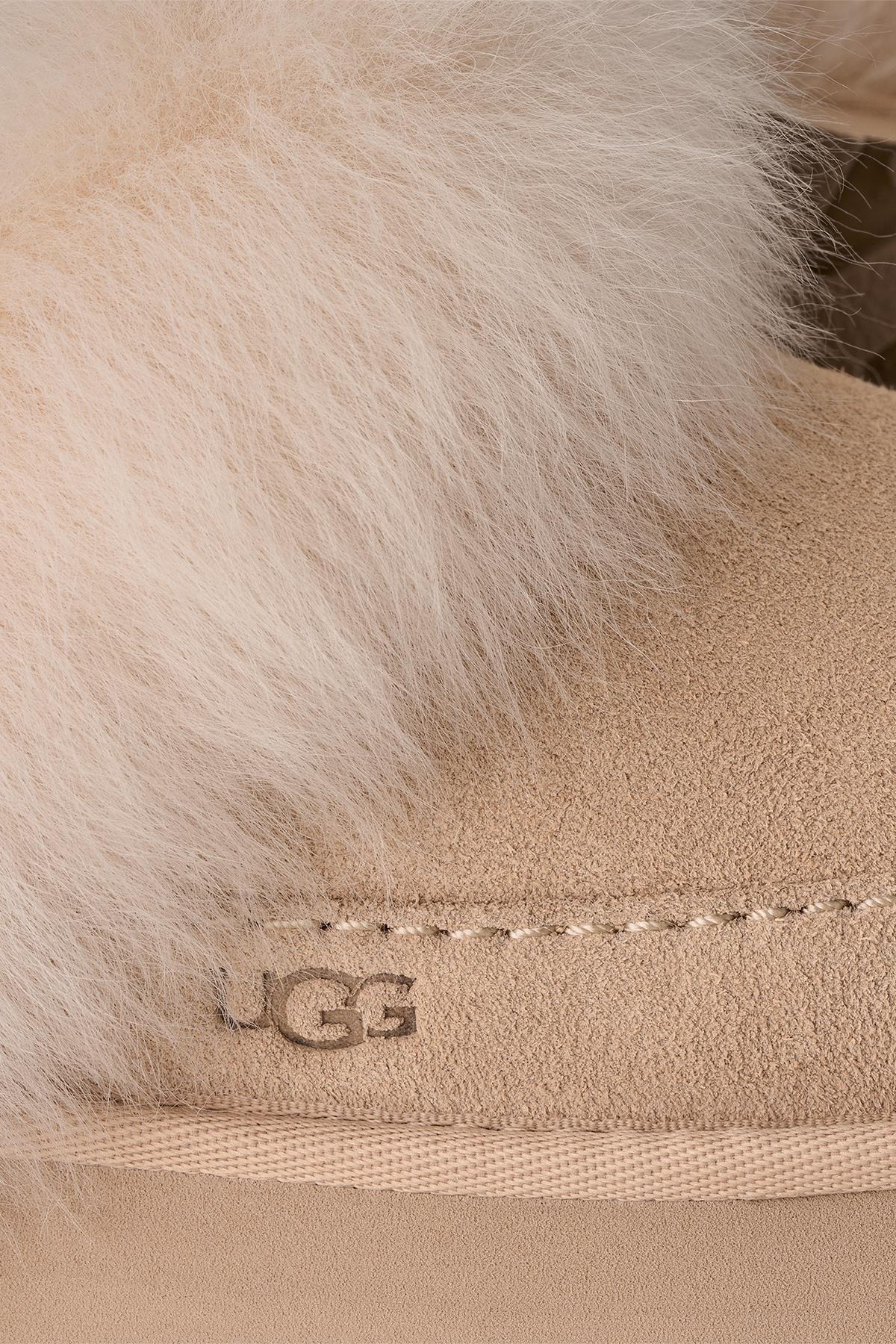 UGG UGG Kadın Platform Taban Yumuşak Astarlı Süet Deri Üst Yüzeyli Bej Bot & Bootie 1173930-SANDCASTLE