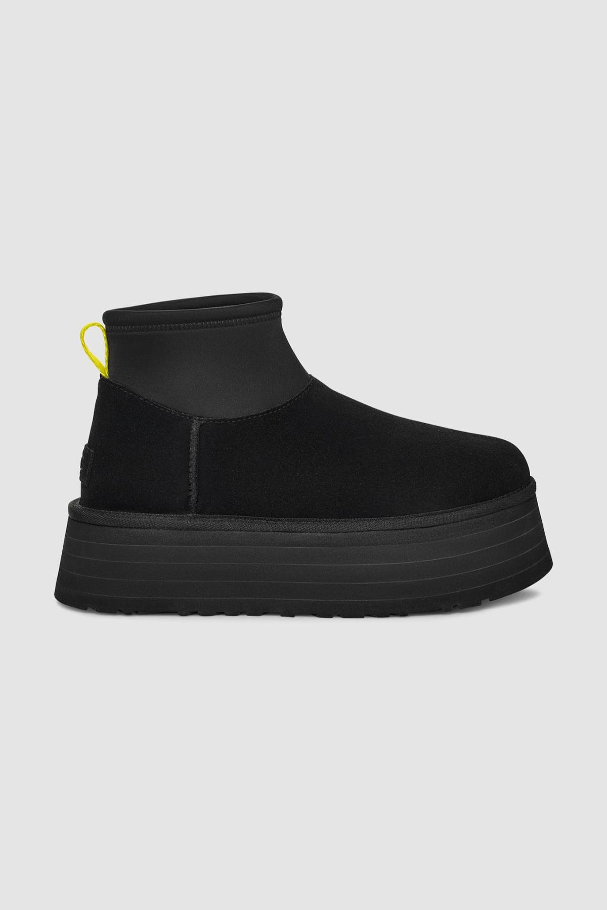 UGG UGG Kadın Süet Topuk Dolgu Neopren Gövde Boğaz Kısmı Çorap Geçmeli Siyah Bot & Bootie 1158275-SİYAH