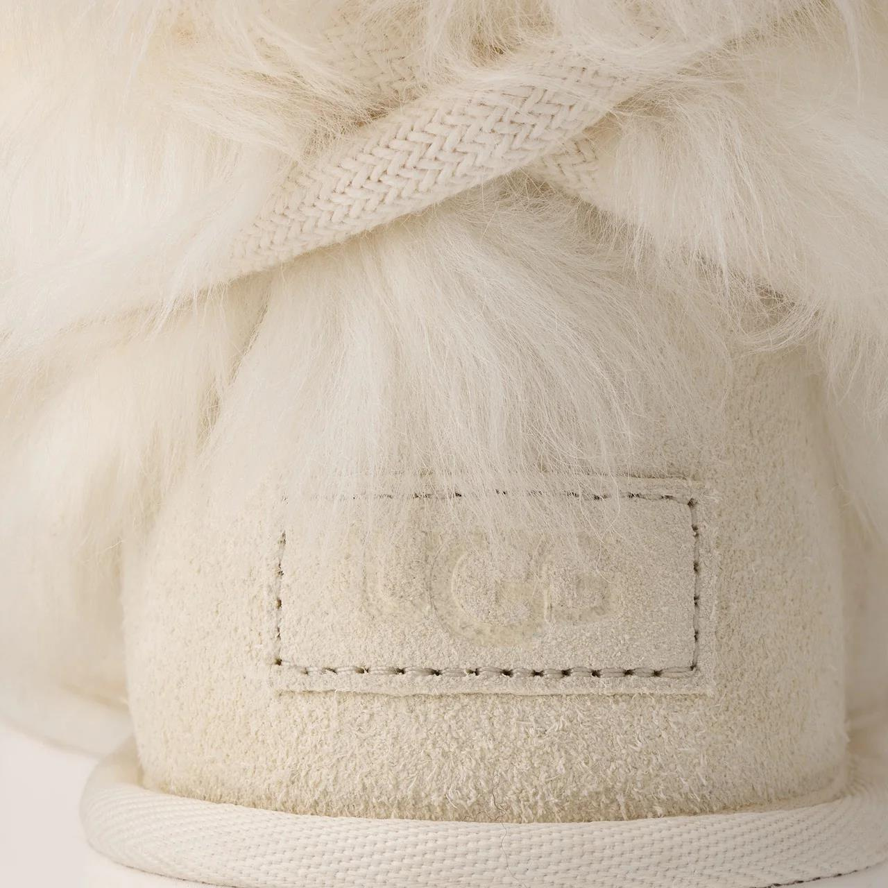 UGG UGG Kadın Uzun Boy Kürklü İp Bağlamalı Düz Taban Beyaz Bot & Bootie 1171570-WHITE