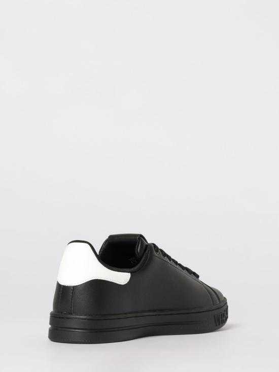 Versace Versace Erkek Düşük Bilekli Logo Desenli Siyah Sneaker 80YA3SKC ZPB83-899