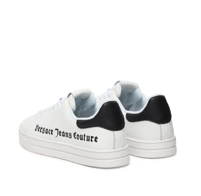Versace Versace Erkek Düşük Bilekli Logo Desenli Beyaz Sneaker 80YA3SKC ZPB83-003