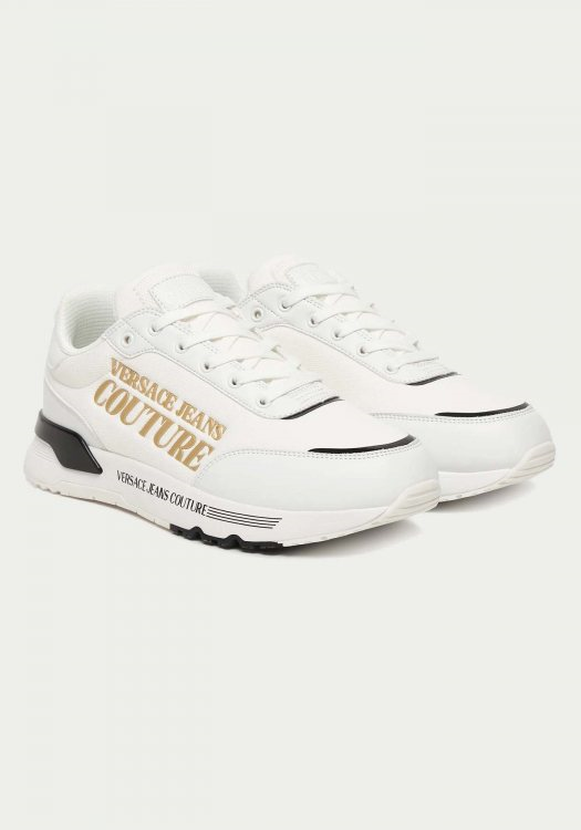 Versace Versace Erkek Nefes Alabilen Astarlı Rahat Tabanlı Logo Desenli Beyaz Sneaker 80YA3SA5 ZSE13-003