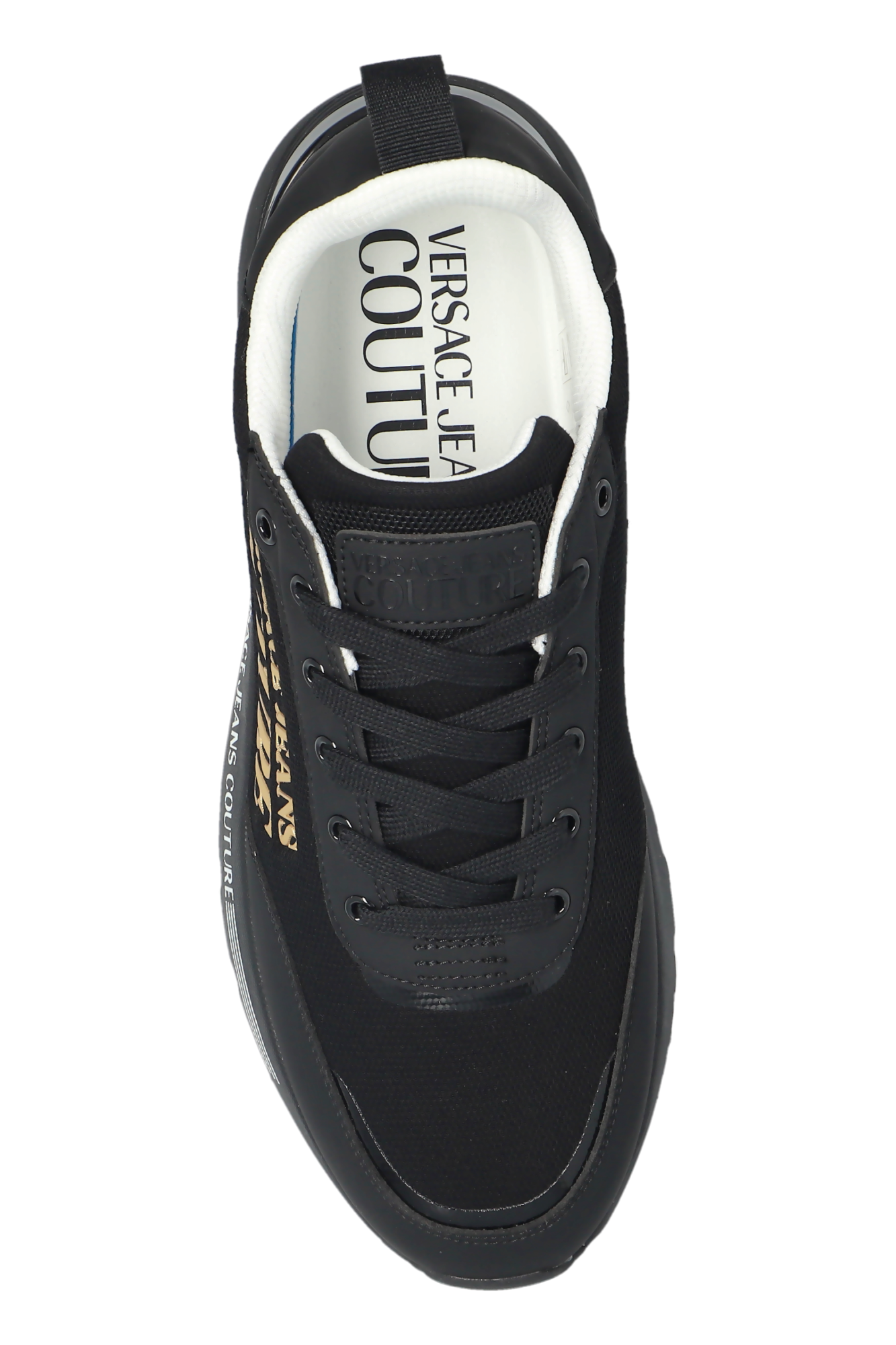 Versace Versace Erkek Nefes Alabilen Astarlı Rahat Tabanlı Logo Desenli Siyah Sneaker 80YA3SA5 ZSE13-899