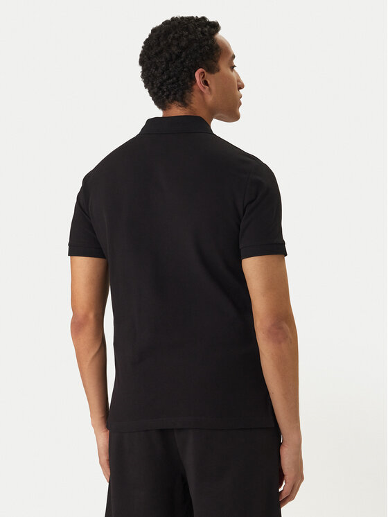 Versace Versace Erkek Normal Kalıp Logo Desenli Pamuklu Kısa Kollu Siyah Polo Yaka T-Shirt 80GAGT19 CJ01T-G89